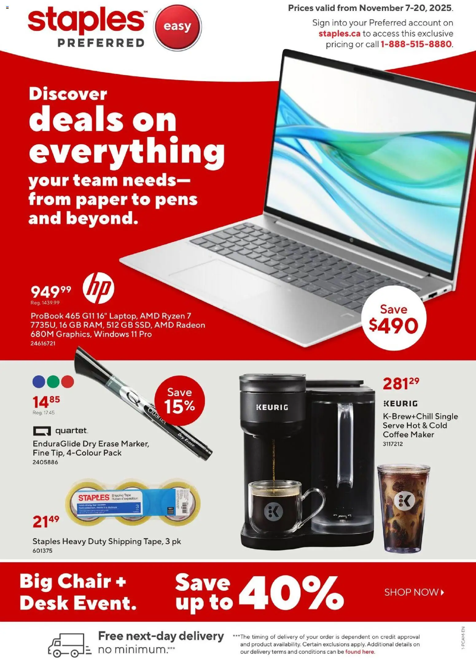 Staples flyer valid from 07.11.2025 | Page: 1