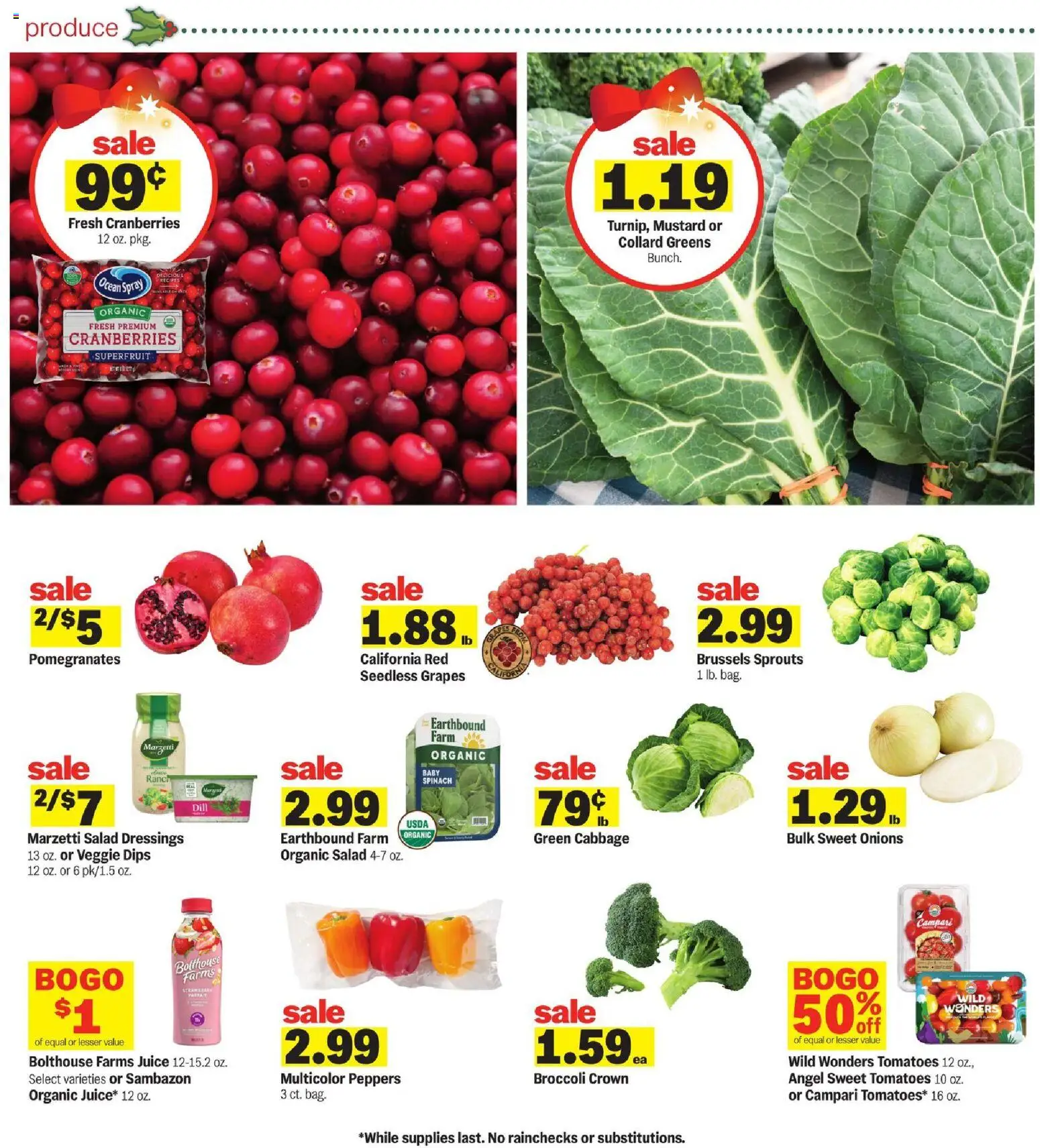 Meijer Weekly Ad - MI - valid from 19.11.2025 | Page: 6 | Products: Broccoli, Juice, Salad, Cabbage