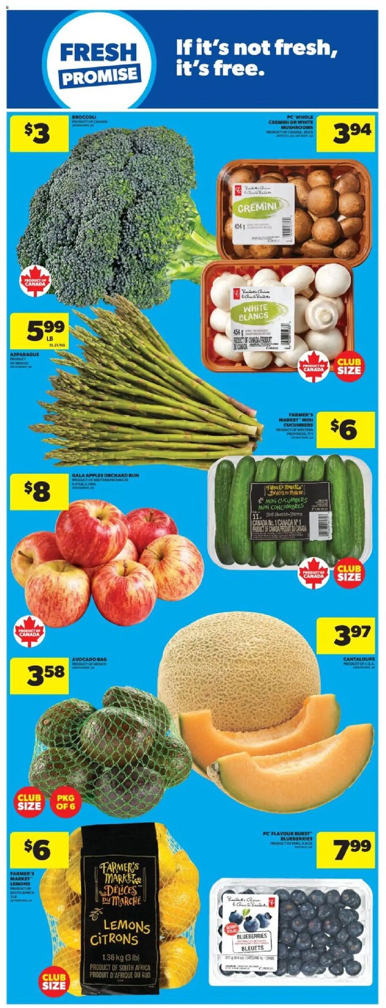 Real Canadian Superstore flyer valid from 02.10.2025 | Page: 14 | Products: Cucumbers, PC, Bag, Apples