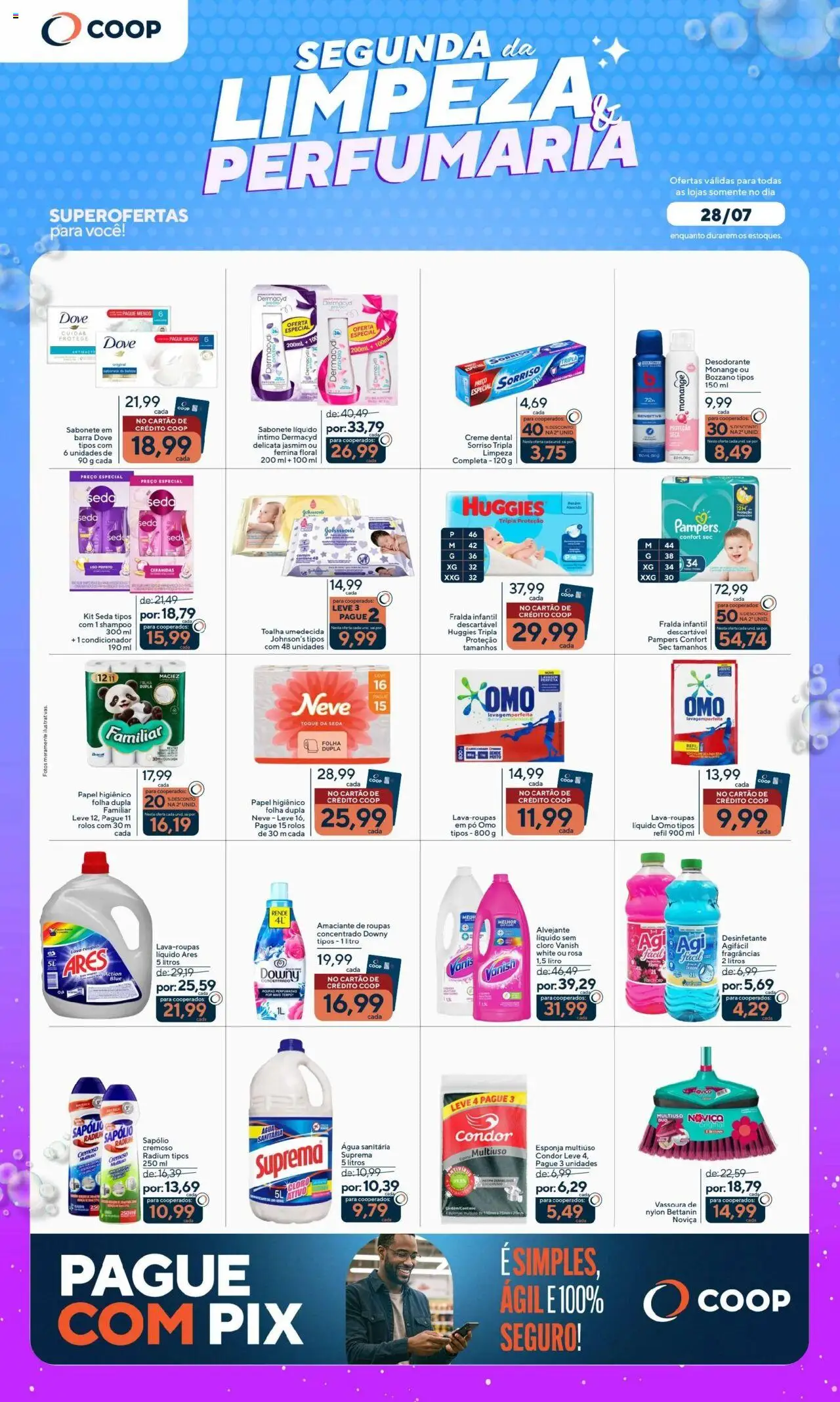 Coop Folheto - válido de 28.07.2025 | Página: 1 | Produtos: Desodorante, Dove, Vanish, Amaciante