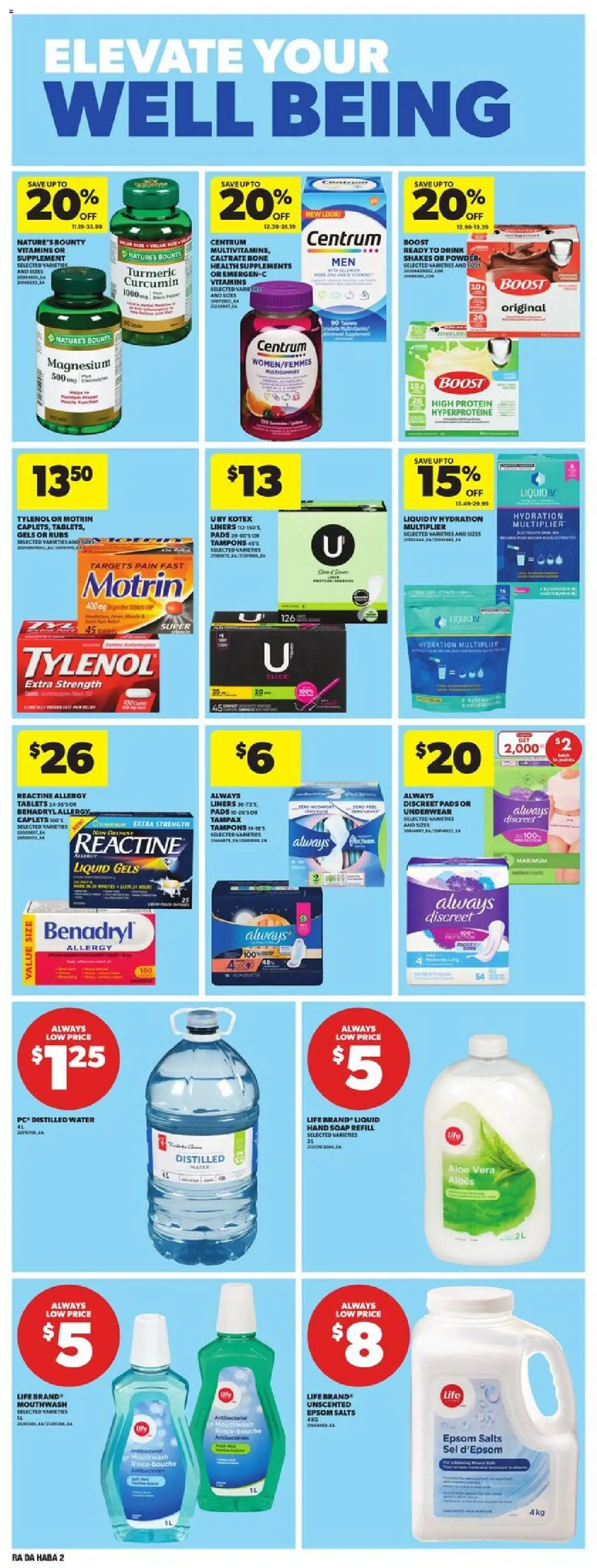 Atlantic Superstore flyer valid from 31.07.2025 | Page: 20 | Products: Powder, Soap, Mouthwash, Underwear