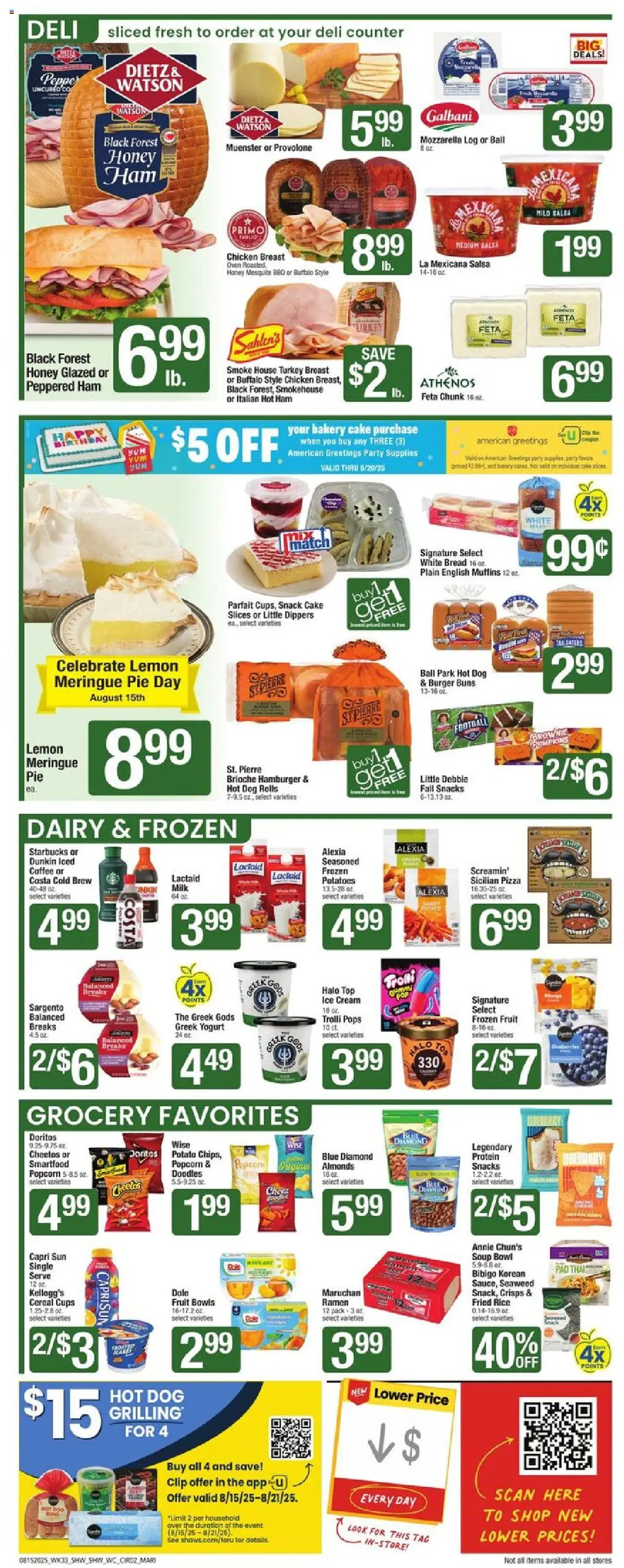 Shaw's Weekly Ad - RI - valid from 15.08.2025 | Page: 2 | Products: Wc, Clip, Milk, Lemon