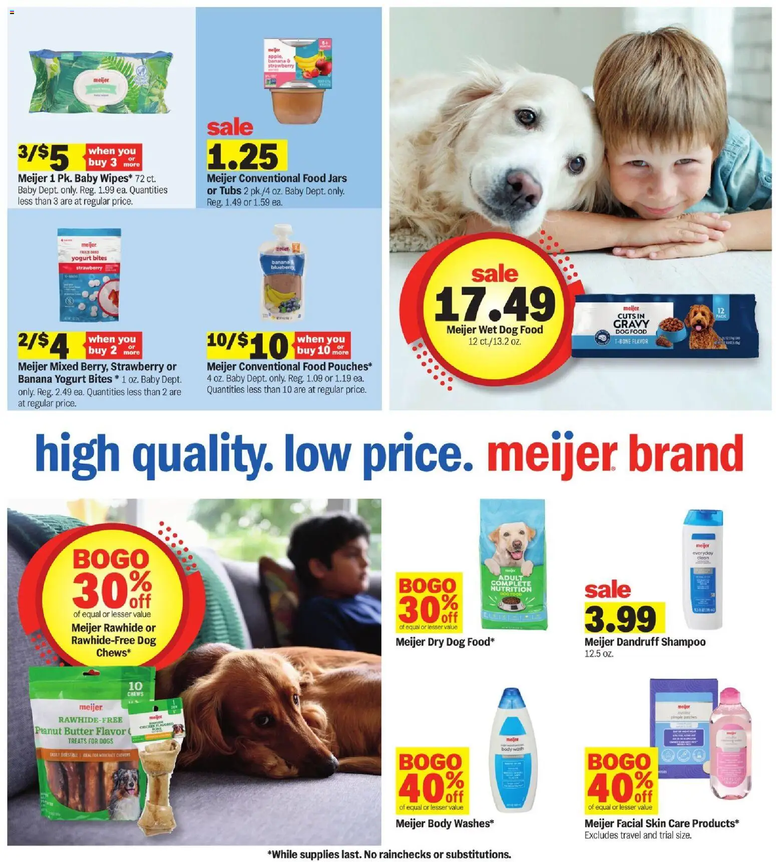 Meijer Weekly Ad - valid from 11.03.2026 | Page: 18 | Products: Dog Food, Shampoo, Yogurt, Body Wash
