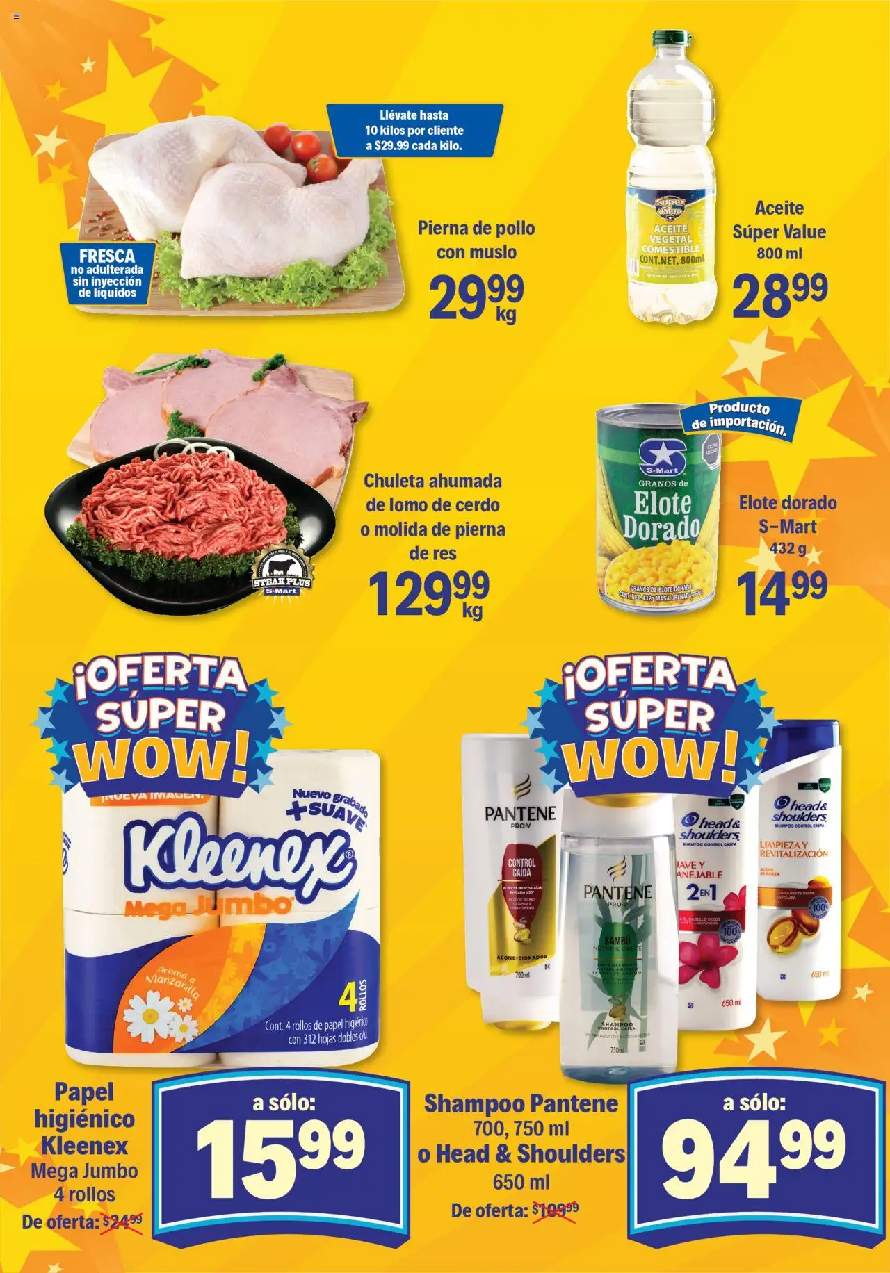 Nuevas ofertas de S-Mart válidas en toda la República Mexicana desde el 14.10.2025. ¡Encuentra las mejores ofertas en S-Mart - Folleto - Juarez! | Página: 3 | Productos: Aceite, Cerdo, Res, Acondicionador