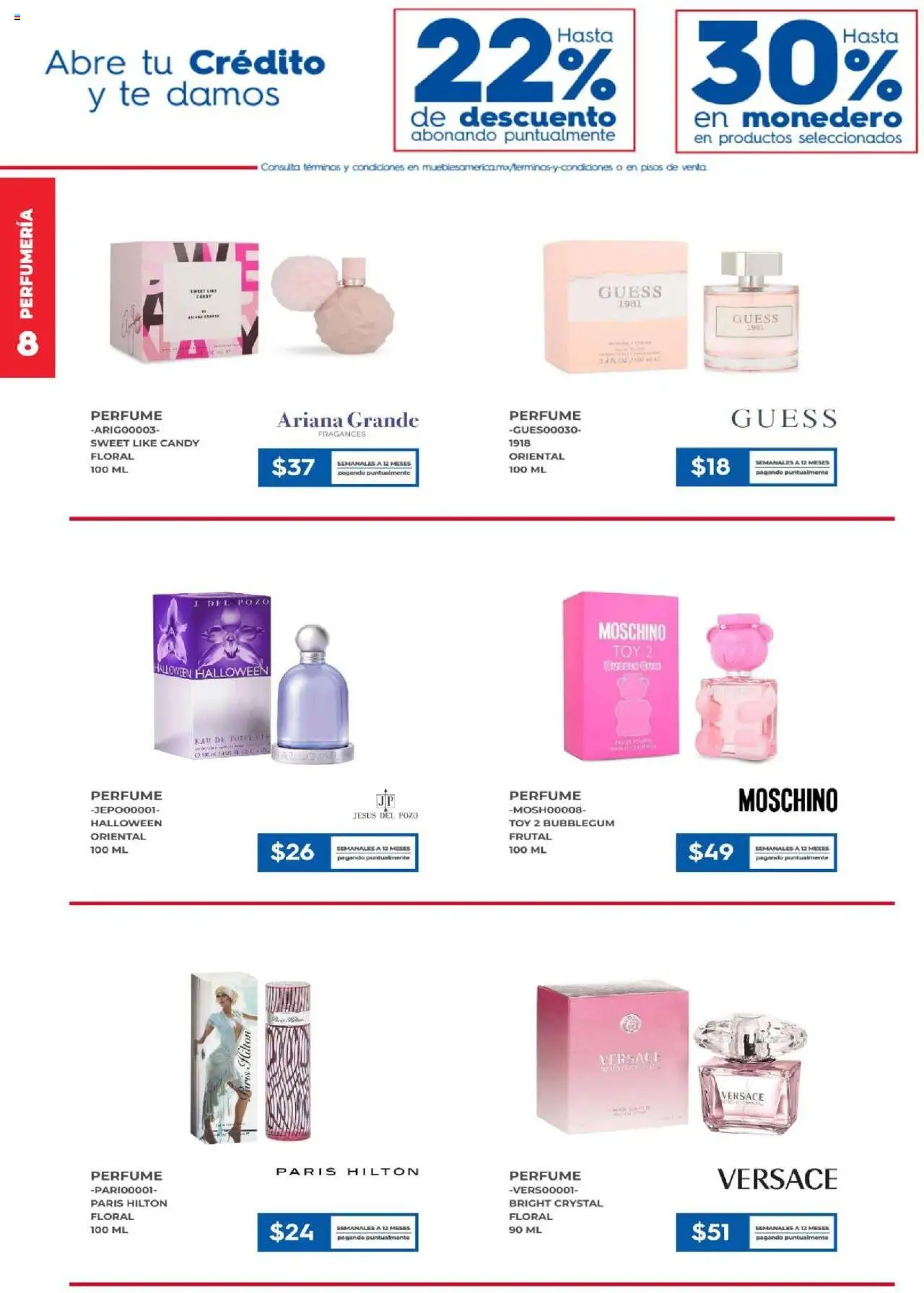 Nuevas ofertas de Muebles America válidas en toda la República Mexicana desde el 01.09.2025. ¡Encuentra las mejores ofertas en Muebles America - Catálogo! | Página: 8 | Productos: Monedero, Té, Perfume