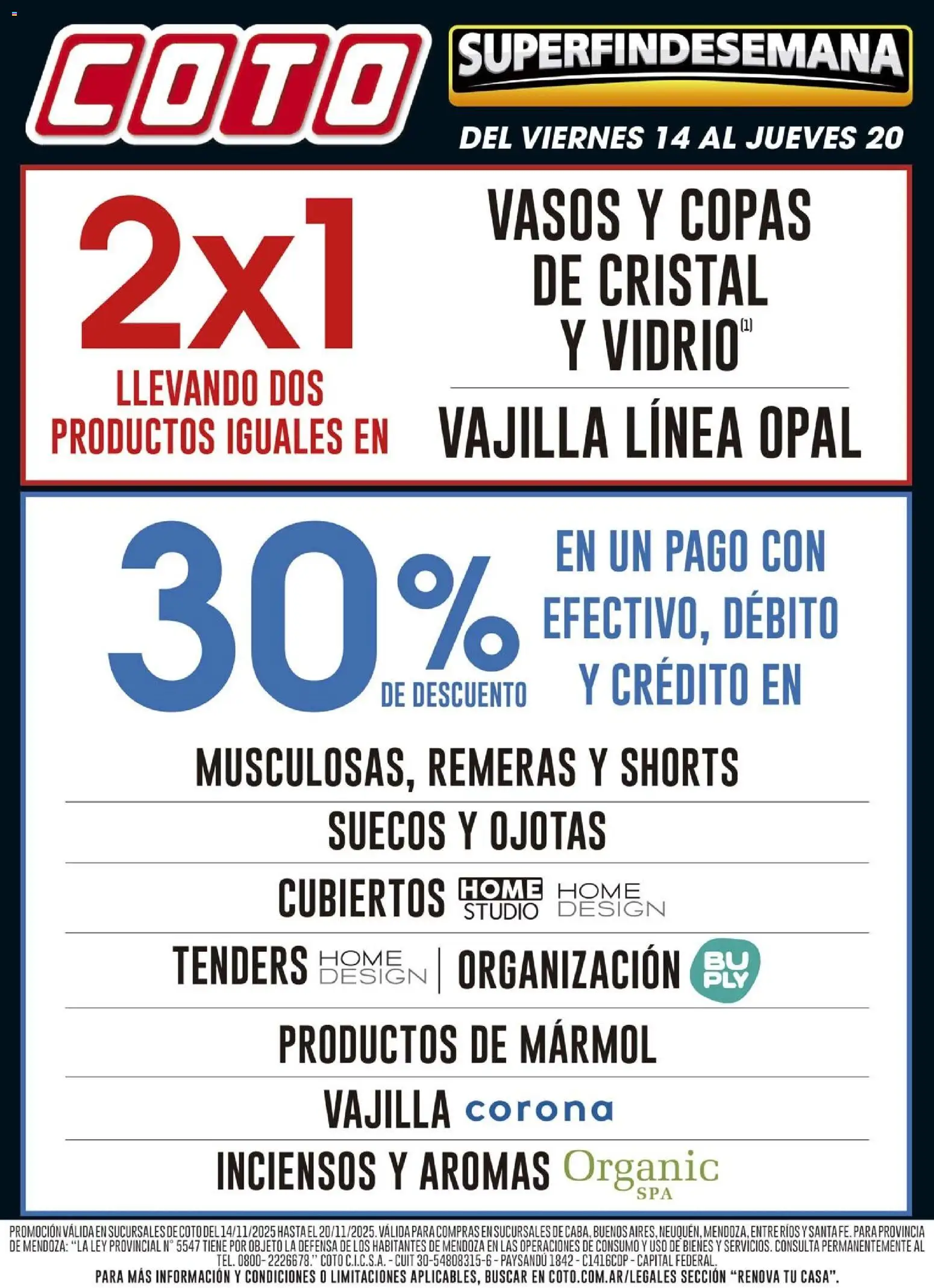 Coto - Renova │ válido desde el 14.11.2025 | Página: 1 | Productos: Ojotas, Vasos