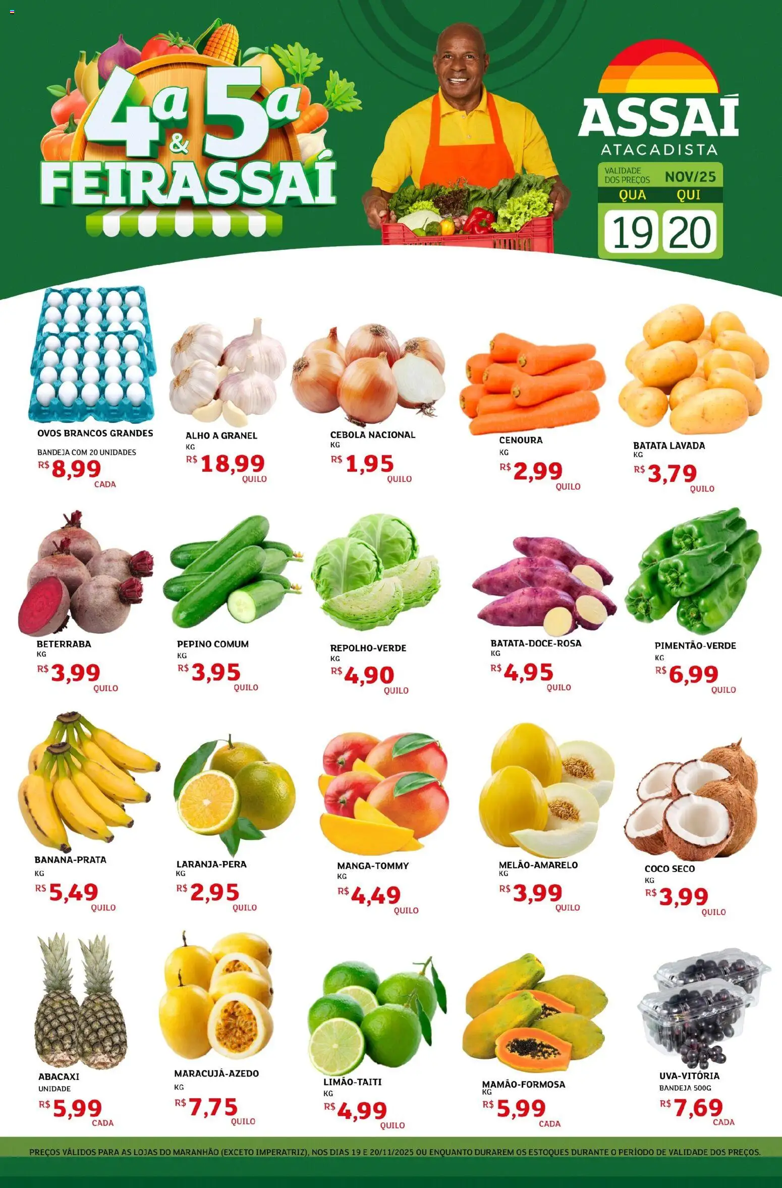 Assaí Atacadista Folheto - válido de 20.11.2025 | Página: 1 | Produtos: Coco, Beterraba, Cebola, Abacaxi