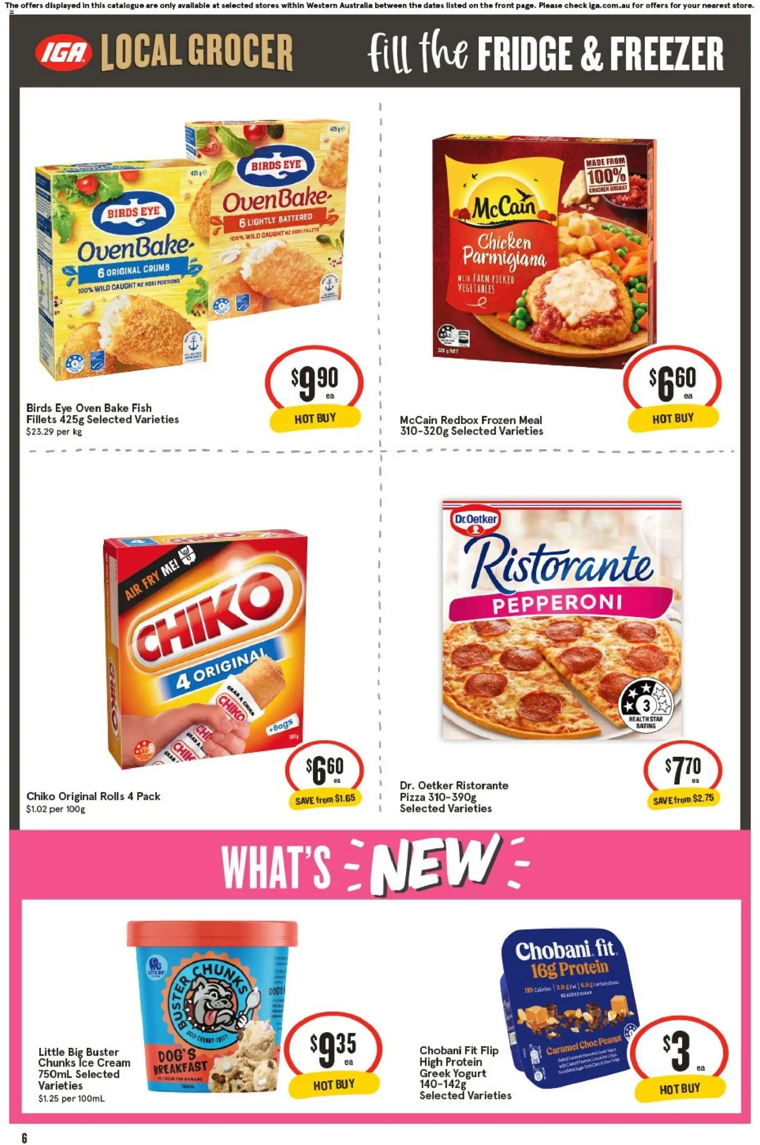IGA catalogue - valid from 29.10.2025 | Page: 6 | Products: Pizza, Chicken, Freezer, Oven