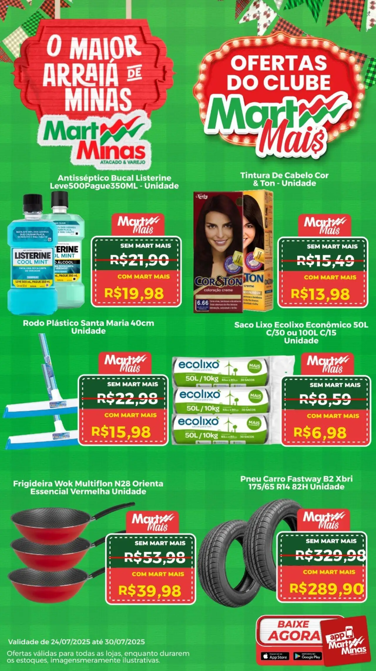 Mart Minas Folheto - válido de 24.07.2025 | Página: 2 | Produtos: Pneu, Frigideira, Nata, Rodo