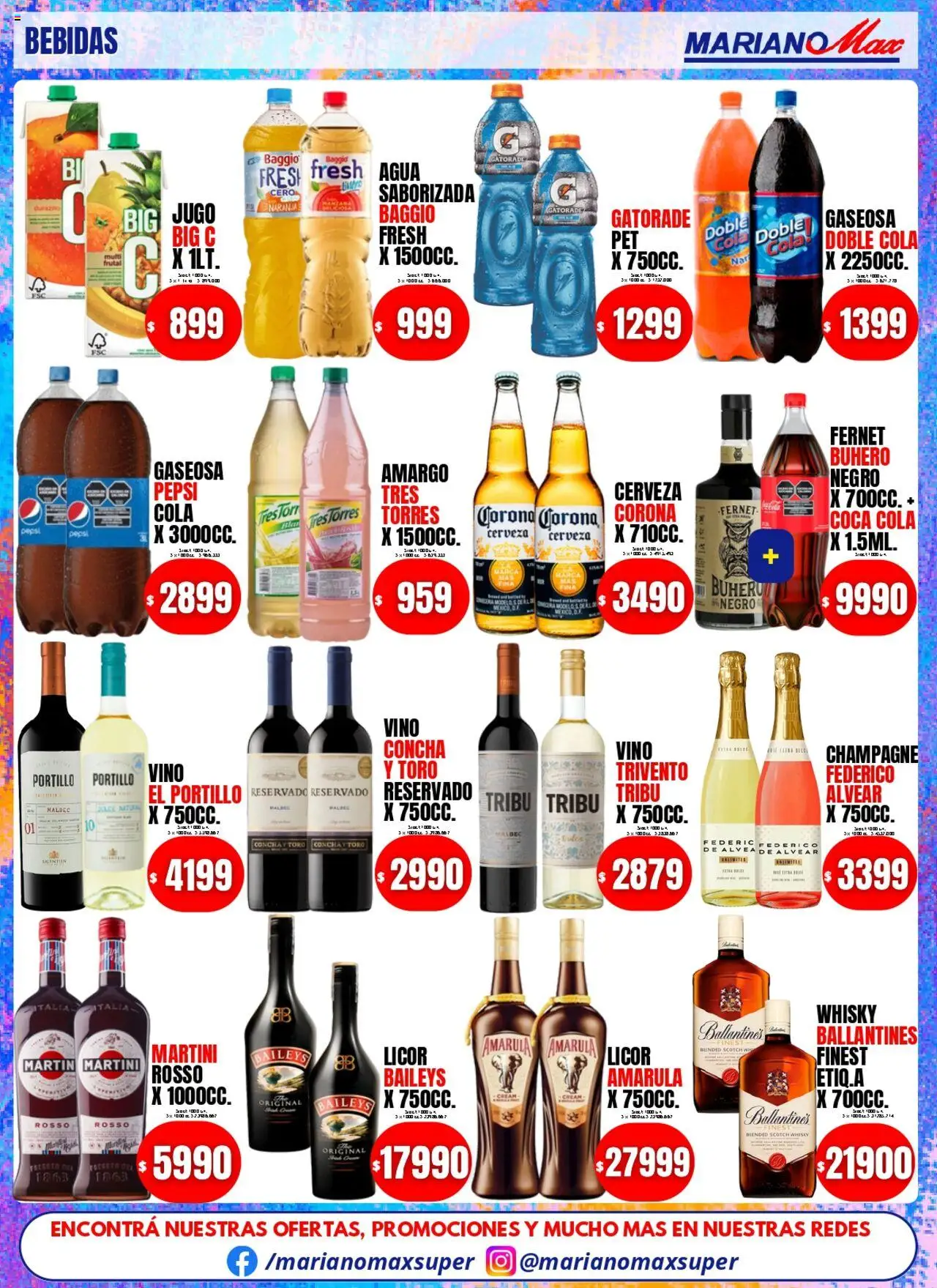 Mariano Max catálogo │ válido desde el 05.08.2025 | Página: 8 | Productos: Whisky, Durazno, Fernet, Jugo
