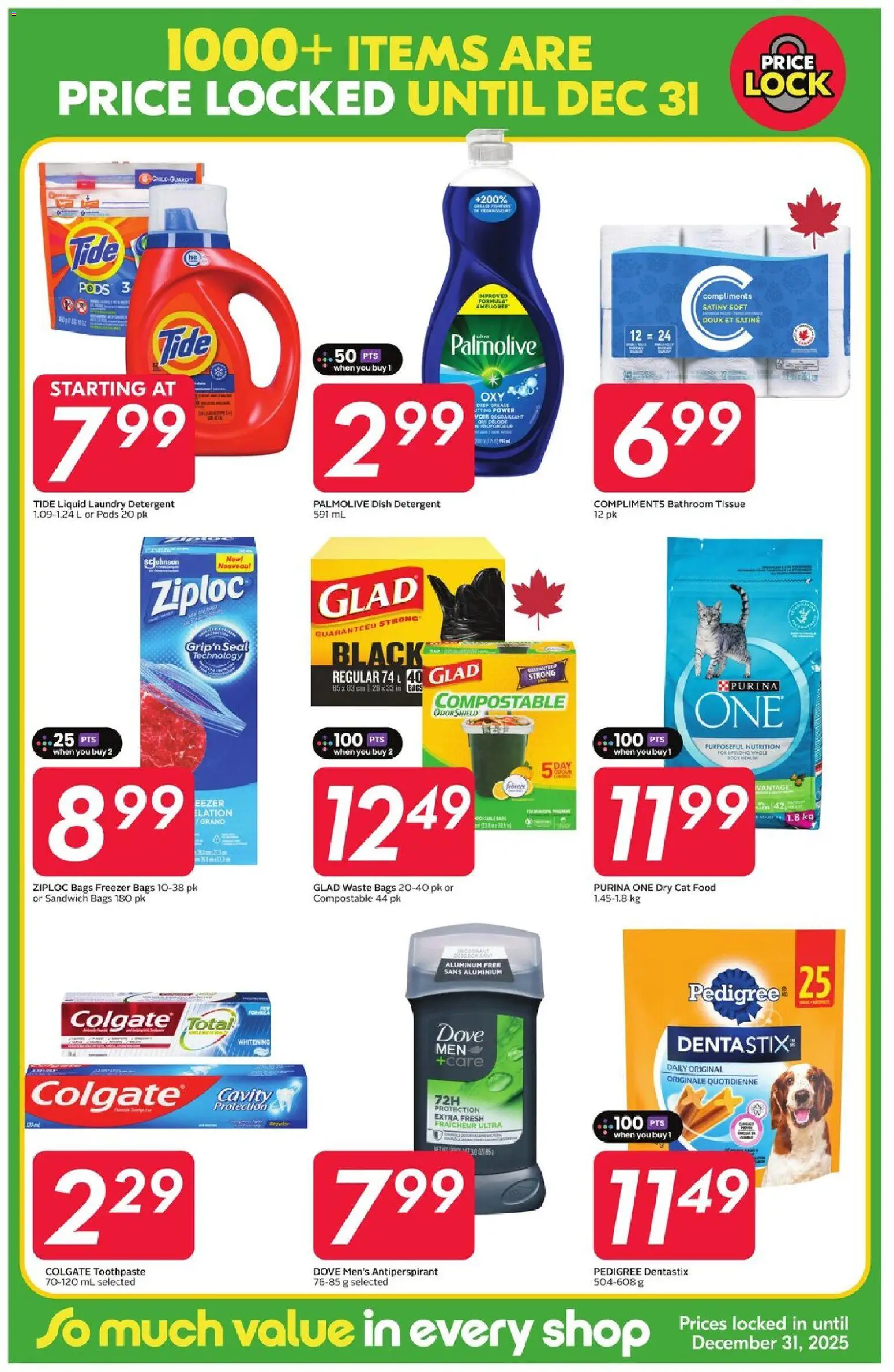 Sobeys flyer valid from 27.11.2025 | Page: 6 | Products: Freezer, Antiperspirant, Toothpaste, Detergent