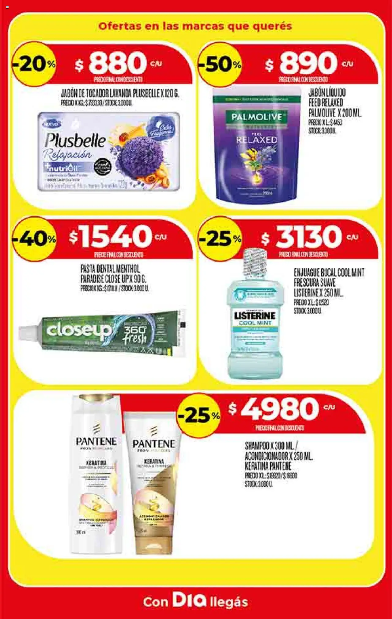Supermercado DIA Ofertas │ válido desde el 20.08.2025 | Página: 20 | Productos: Jabón, Pasta dental, Enjuague bucal, Pasta