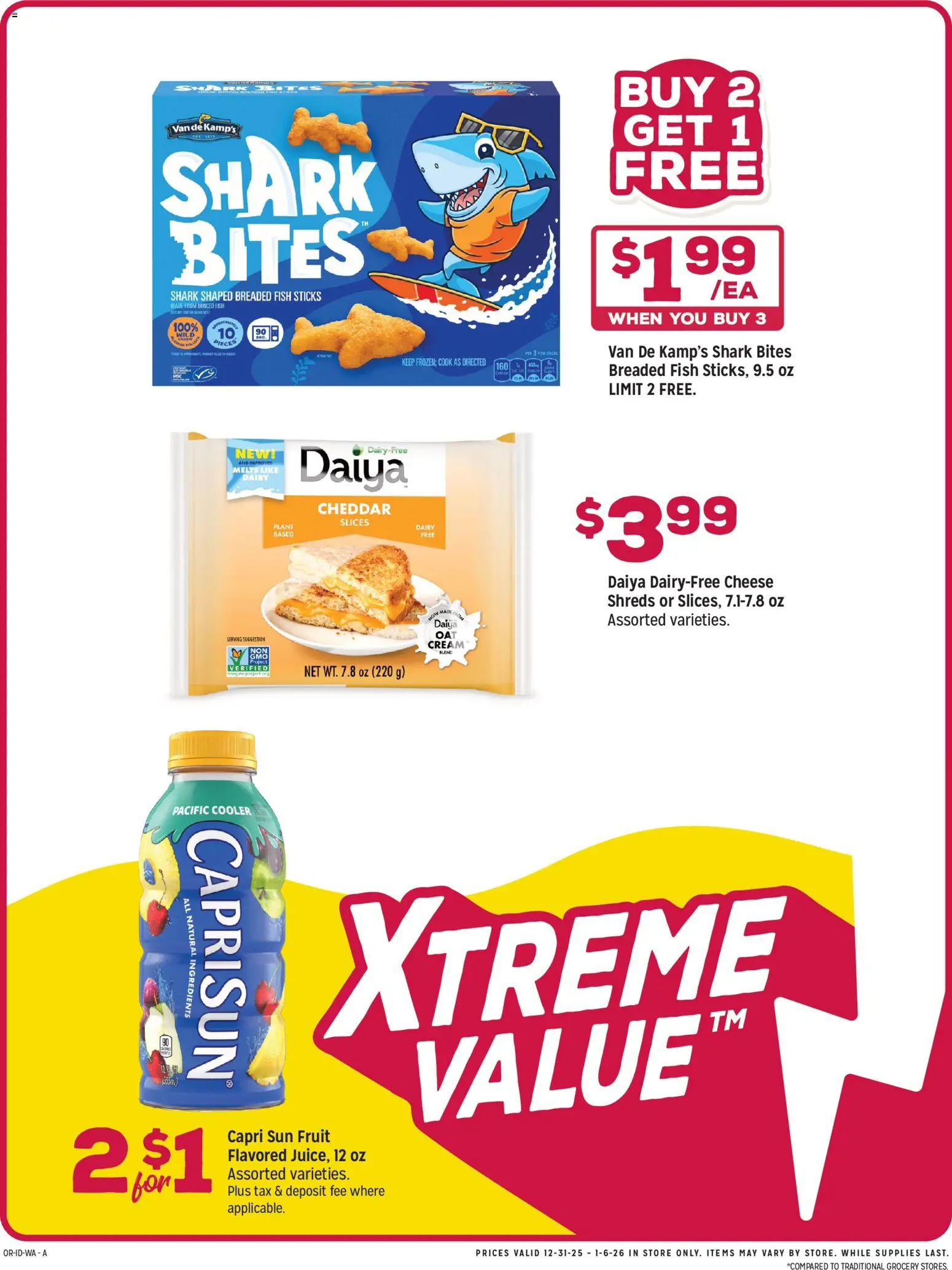 Grocery Outlet Weekly Ad - WA - valid from 31.12.2025 | Page: 2 | Products: Cheese, Fish, Cream