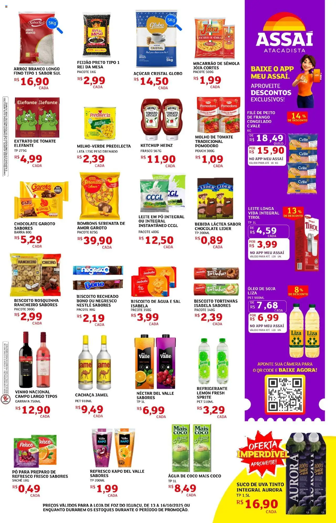 Assaí Atacadista Folheto - válido de 13.10.2025 | Página: 3 | Produtos: Feijão, Água de coco, Óleo, Bebida