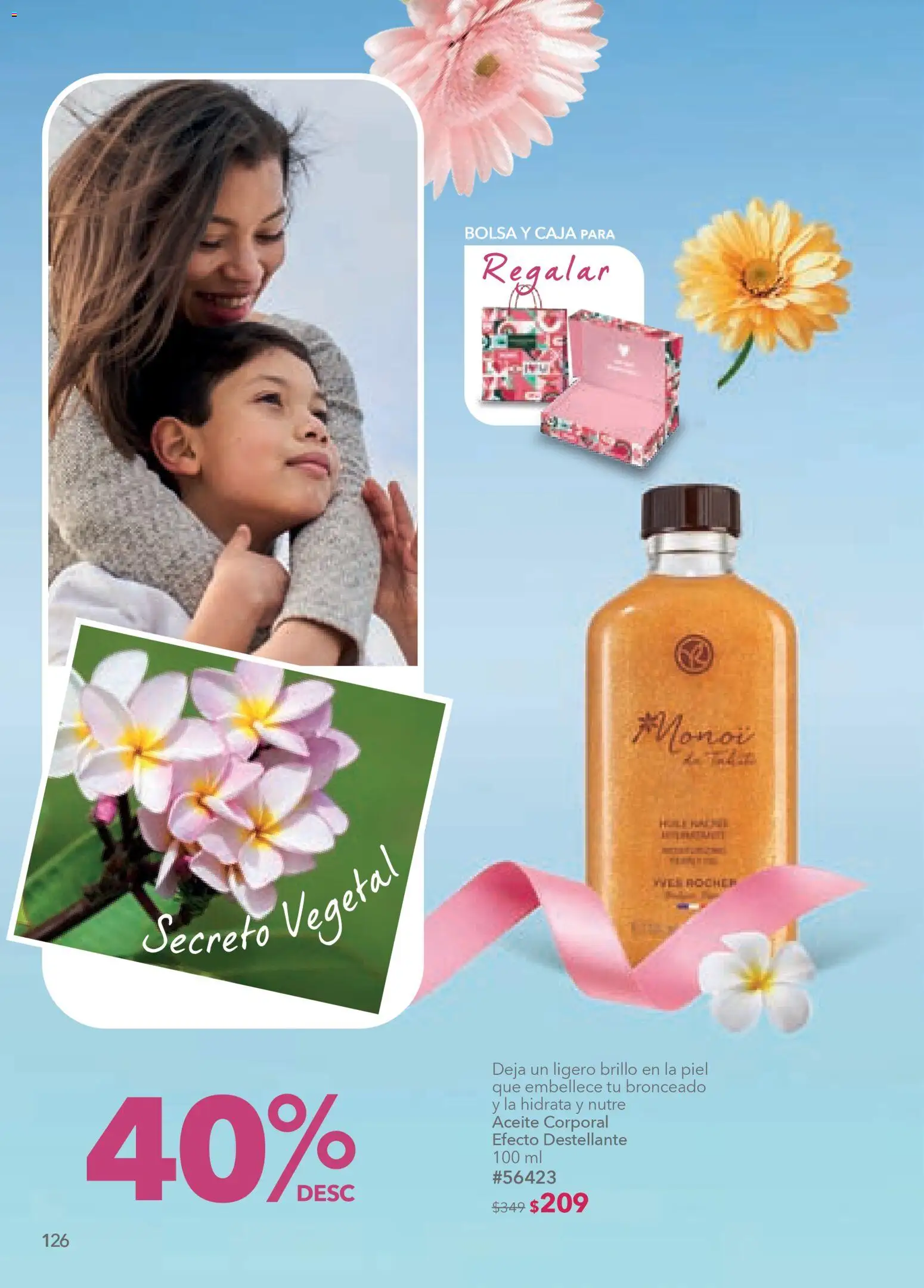 Nuevas ofertas de Yves Rocher válidas en toda la República Mexicana desde el 24.03.2026. ¡Encuentra las mejores ofertas en Yves Rocher campaña 5 2026! | Página: 128 | Productos: Bolsa, Brillo, Aceite, Caja