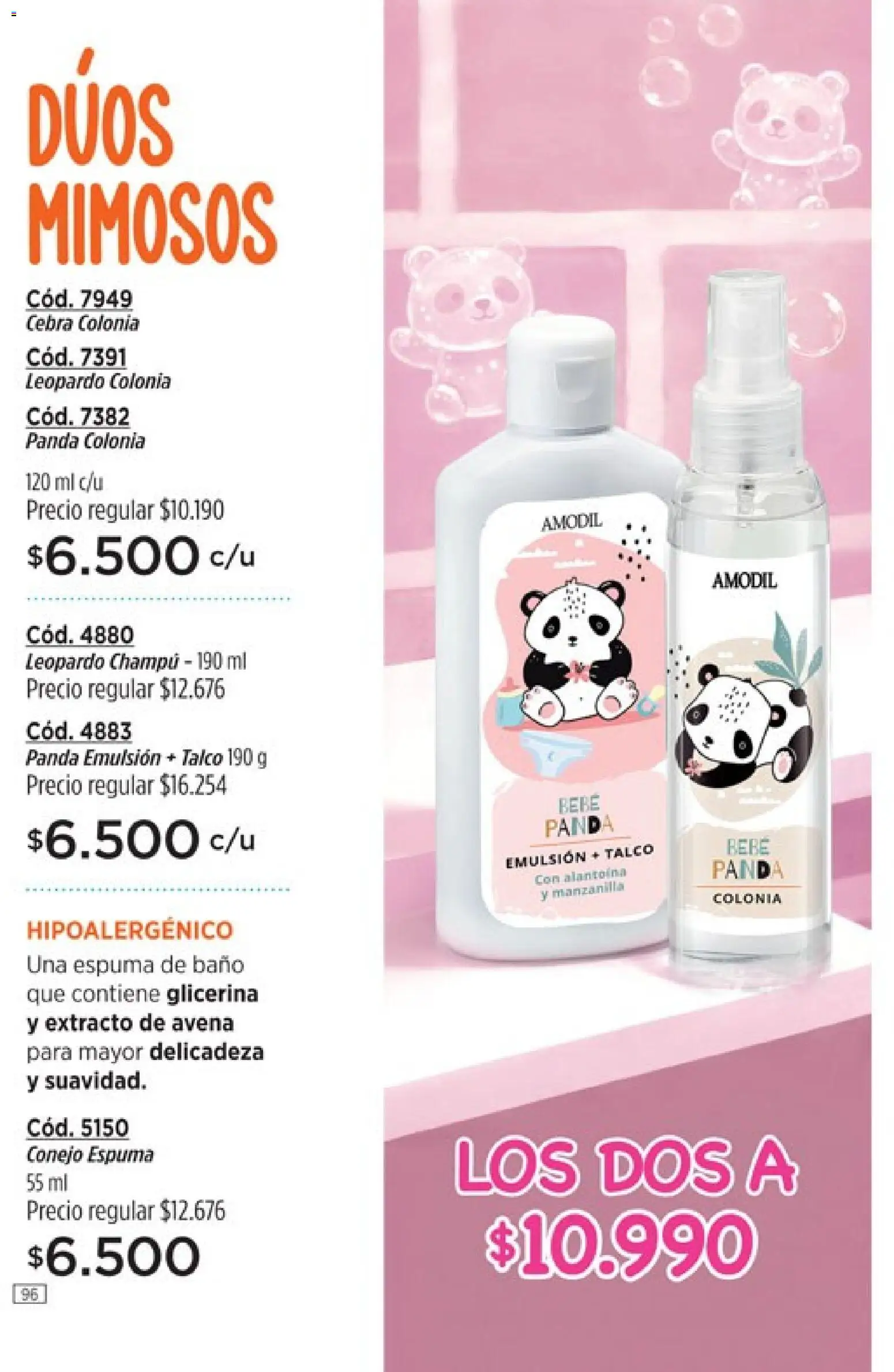 Catálogo Amodil Campaña 5 │ válido desde el 01.03.2026 | Página: 96 | Productos: Champú, Avena, Espuma de baño, Espuma