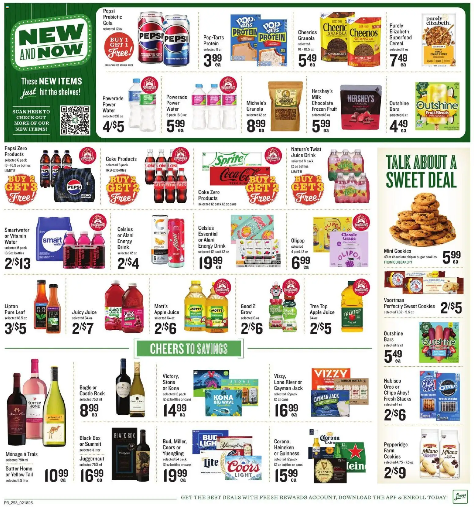 Lowes Foods Weekly Ad - SC - valid from 18.02.2026 | Page: 3 | Products: Milk, Butter, Cookies, Chocolate Chip