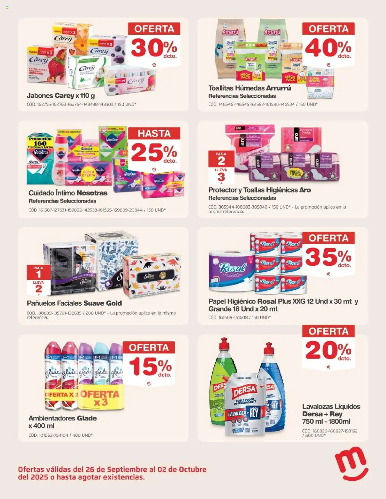 Makro revista - valida desde el 26.09.2025 | Página: 11 | Productos: Protectores diarios, Limón, Toallas, Papel higiénico