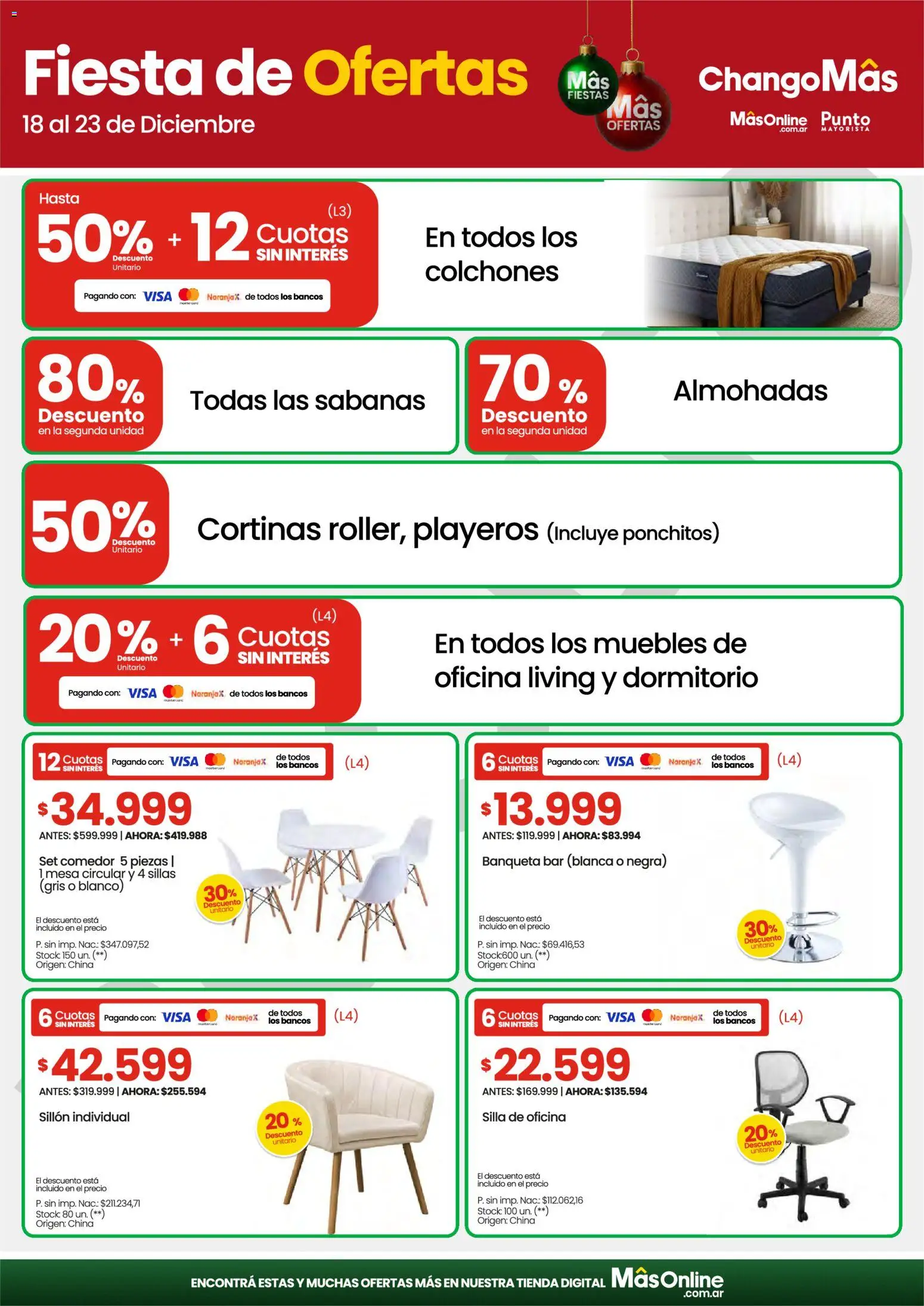Changomas ofertas │ válido desde el 18.12.2025 | Página: 16 | Productos: Cortinas, Sillón, Silla, Individual