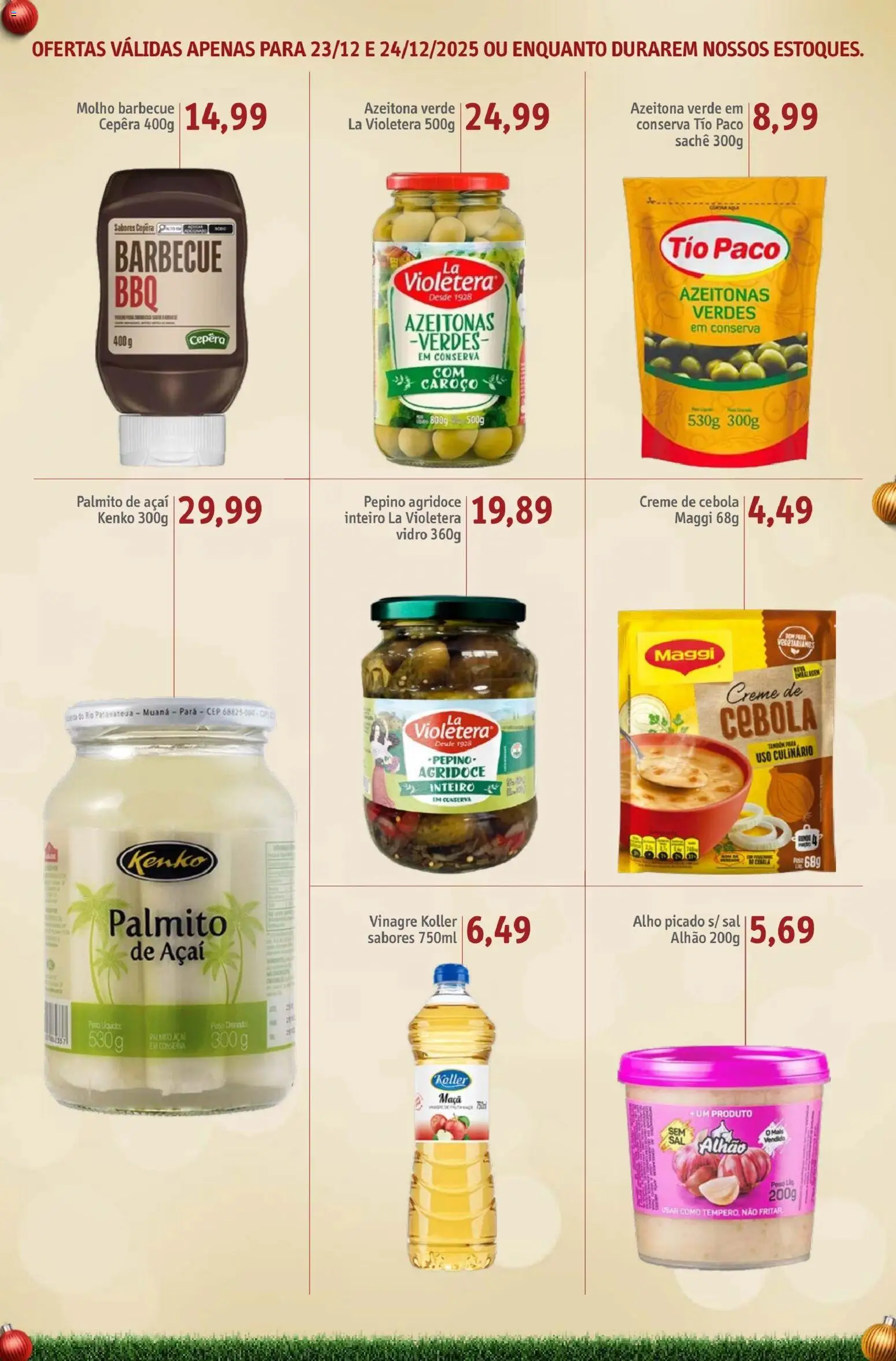 Sonda Folheto - válido de 23.12.2025 | Página: 10 | Produtos: Azeitonas, Vinagre, Creme, Açaí