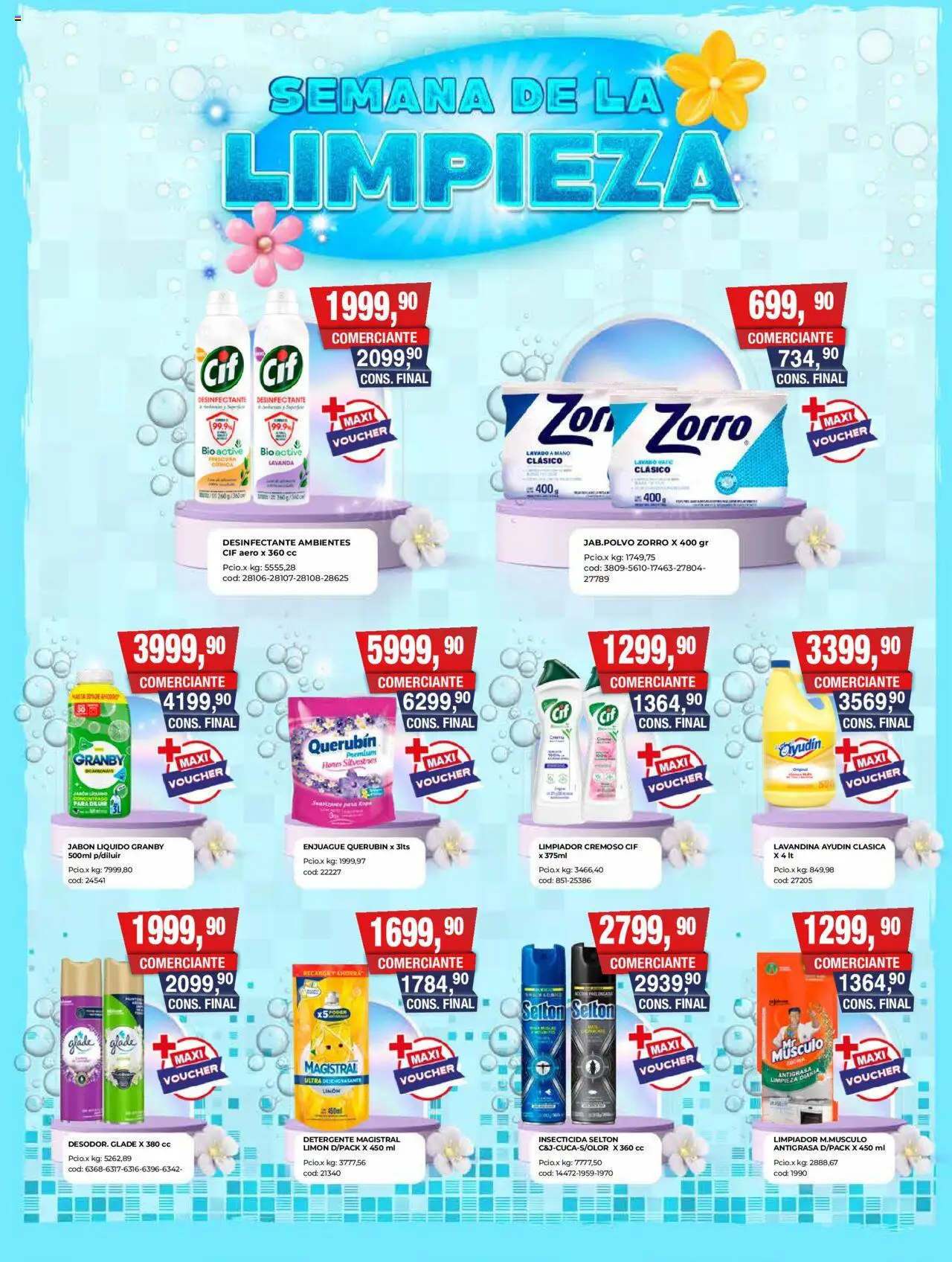 Maxiconsumo ofertas │ válido desde el 29.09.2025 | Página: 23 | Productos: Antigrasa, Lavandina, Jabón líquido, Detergente