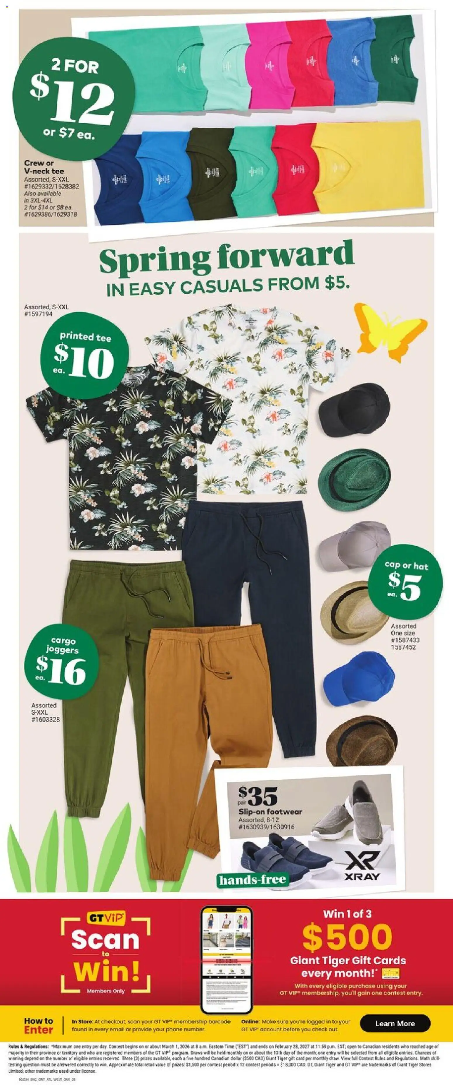 Giant Tiger flyer valid from 25.03.2026 | Page: 7 | Products: Hat, Cap, Phone, Shoes