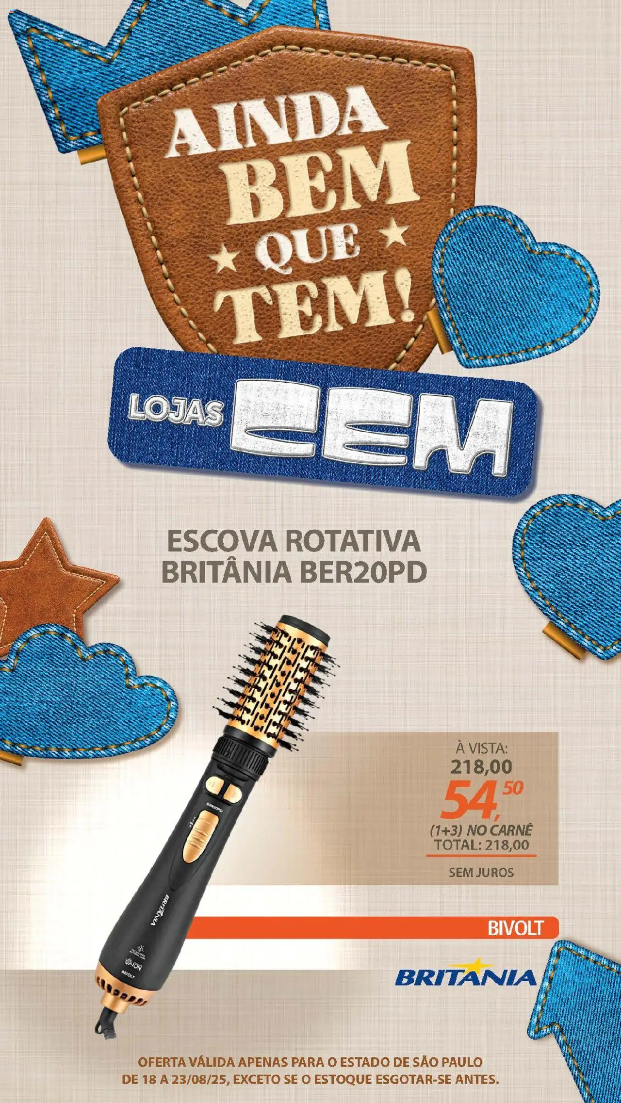 Lojas Cem Folheto - válido de 18.08.2025 | Página: 67 | Produtos: Escova, Carne, Escova rotativa