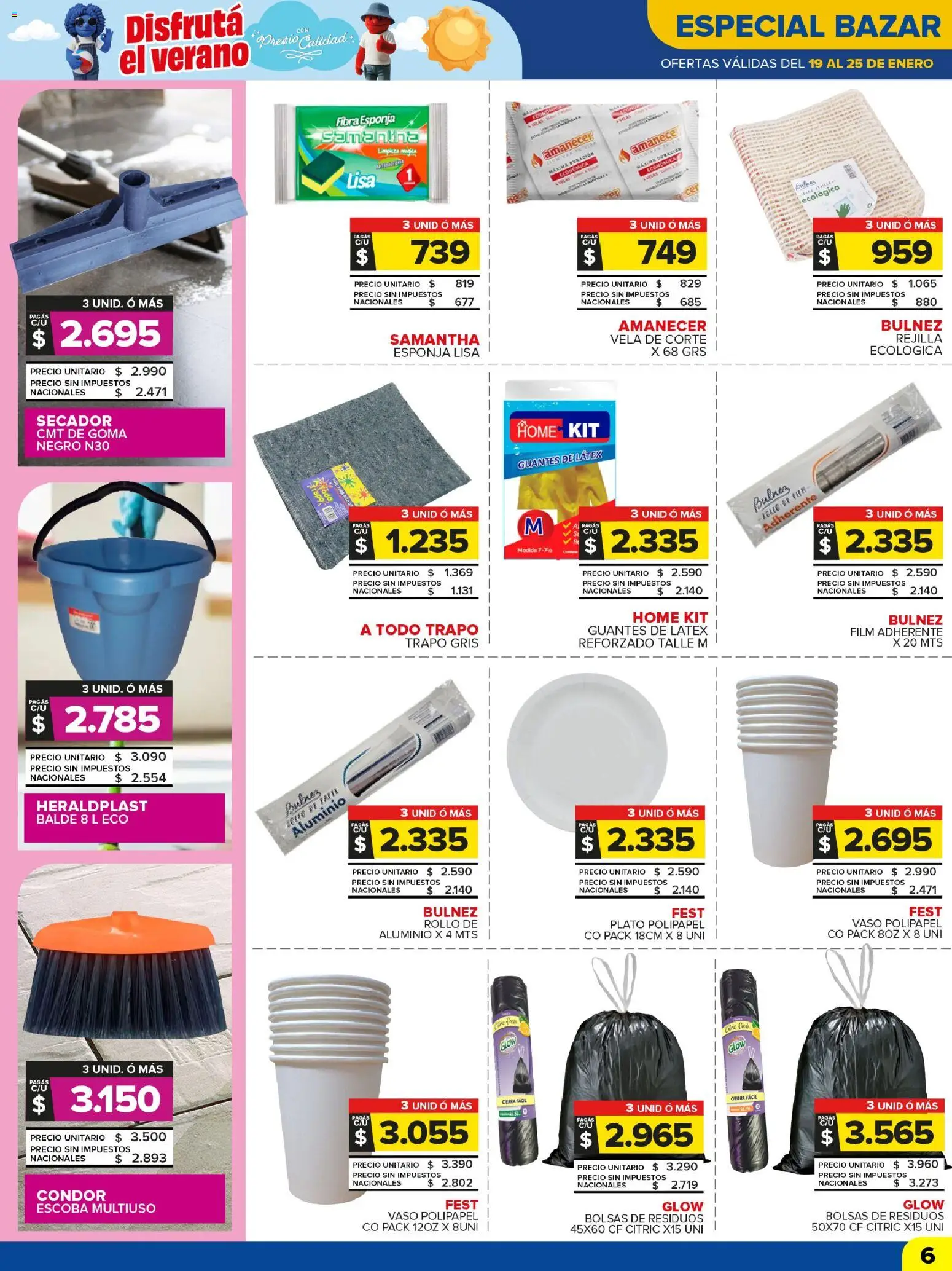 Carrefour Maxi catálogo │ válido desde el 19.01.2026 | Página: 6 | Productos: Vela, Rejilla, Esponja, Escoba
