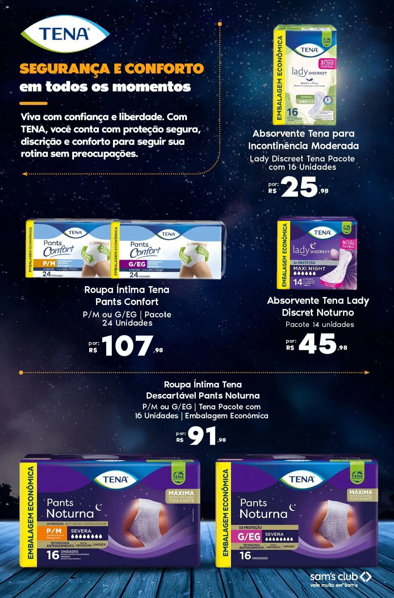Sam's Club Folheto - válido de 21.07.2025 | Página: 15 | Produtos: Roupas, Absorvente