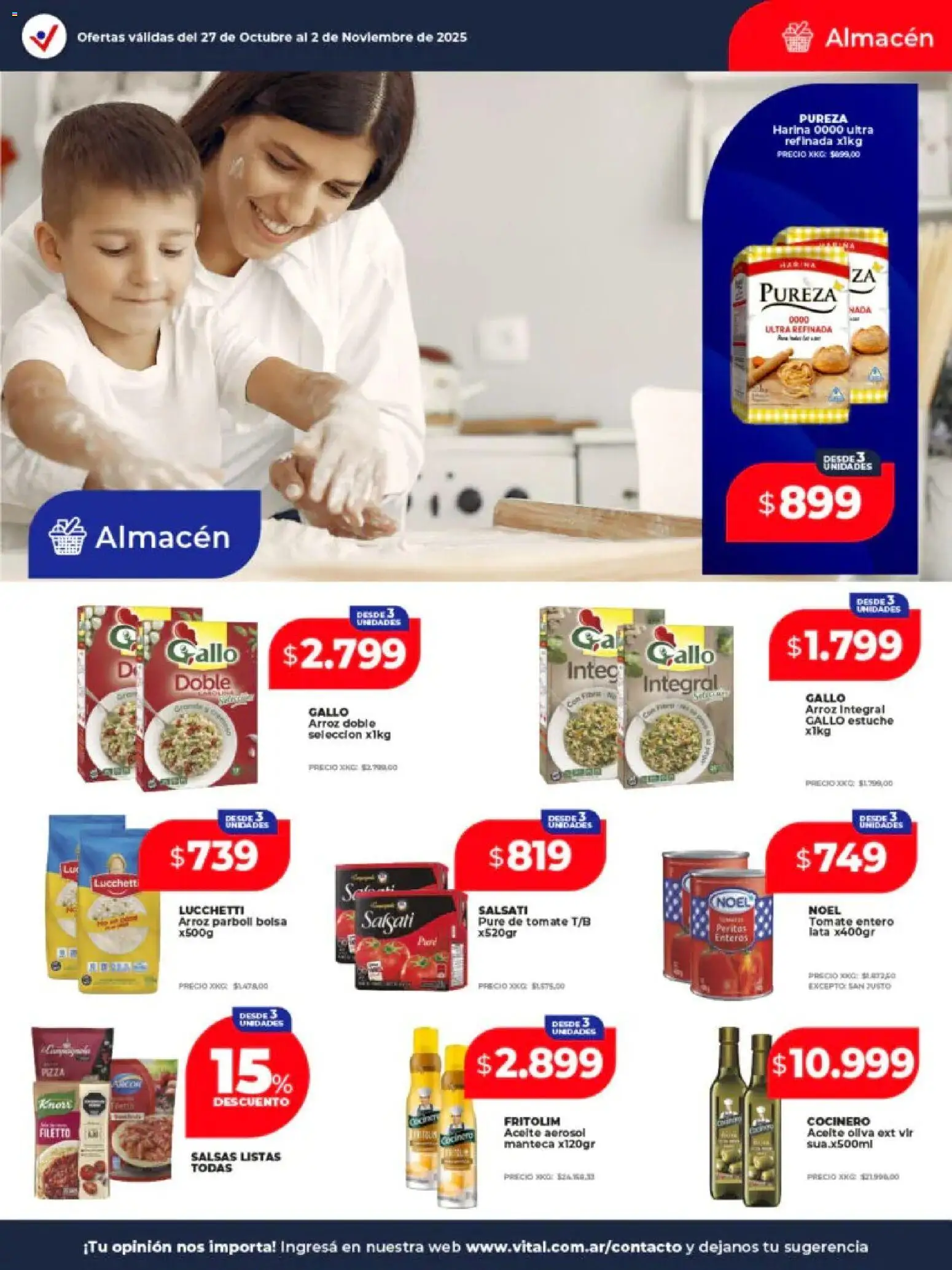 Vital - Ofertas - Villa Ortúzar │ válido desde el 27.10.2025 | Página: 10 | Productos: Bolsa, Tomate, Pure de Tomate, Arroz