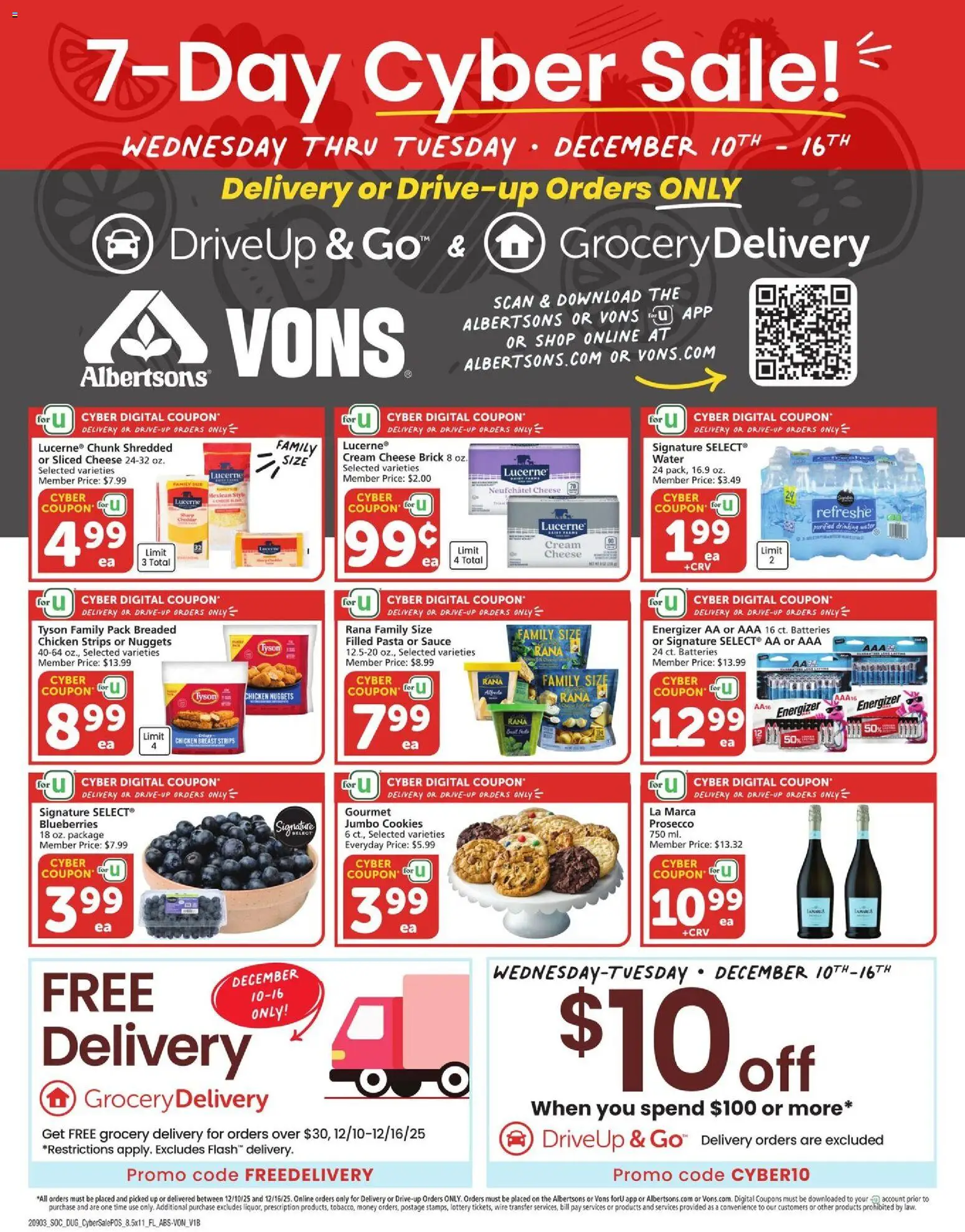 Vons Specialty Publication - valid from 10.12.2025 | Page: 1 | Products: Wire, Cheese, Cream, Water