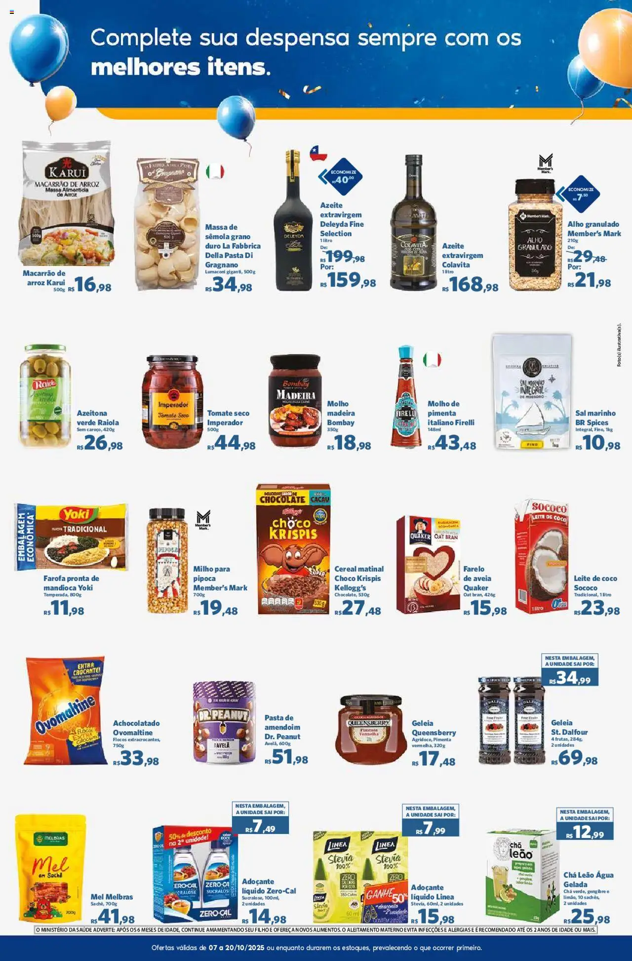 Sam's Club Folheto - válido de 07.10.2025 | Página: 5 | Produtos: Gengibre, Leite, Macarrão, Mel