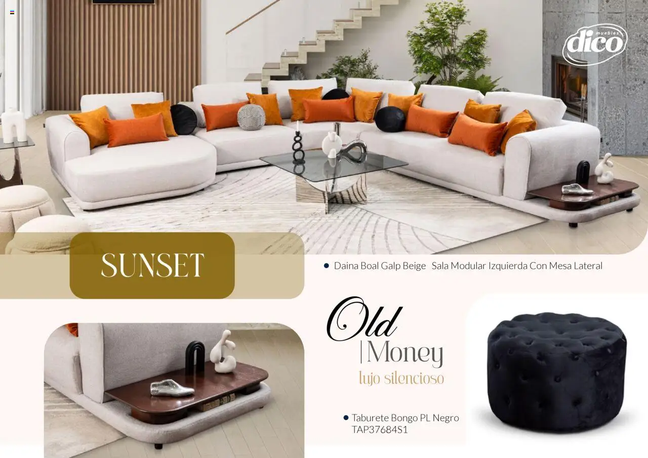 Nuevas ofertas de Muebles Dico válidas en toda la República Mexicana desde el 13.02.2025. ¡Encuentra las mejores ofertas en Muebles Dico catálogo Colección Old Money! | Página: 20 | Productos: Modular, Mesa