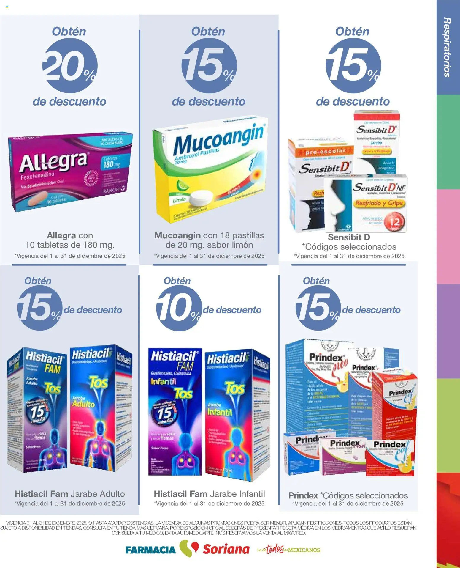 Nuevas ofertas de Soriana válidas en toda la República Mexicana desde el 01.12.2025. ¡Encuentra las mejores ofertas en Soriana - Folleto Farmacia Soriana Diciembre Súper Nacional! | Página: 3