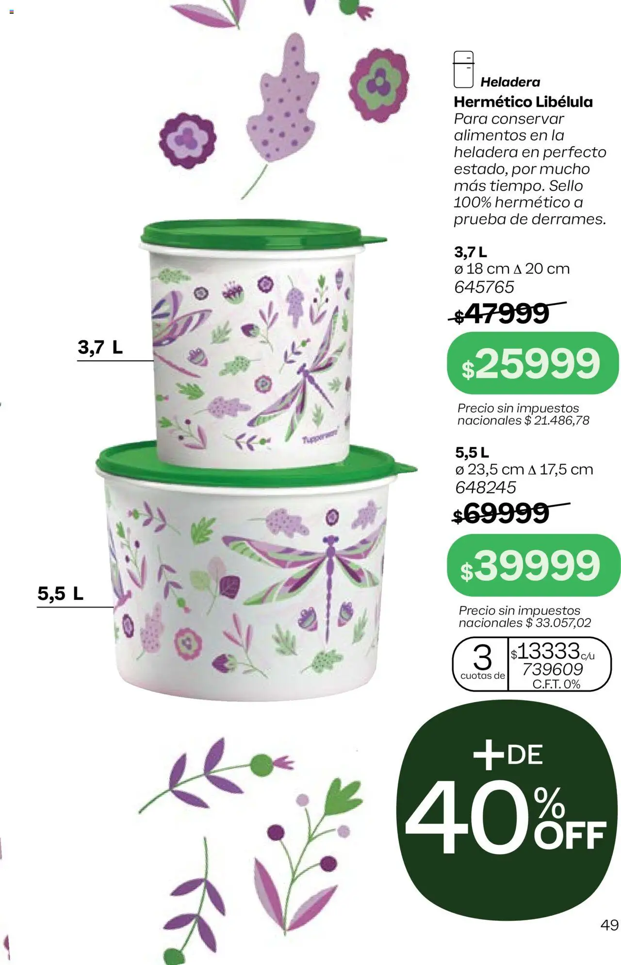 Tupperware Folleto │ válido desde el 11.08.2025 | Página: 50 | Productos: Heladera