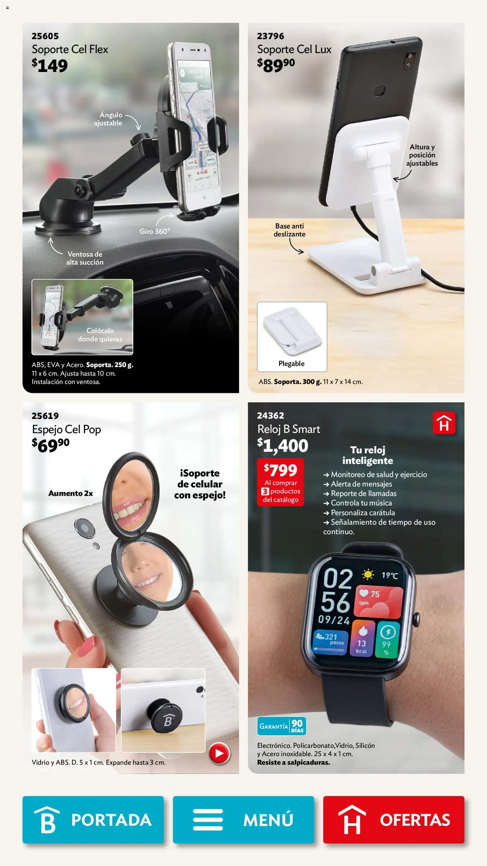 Nuevas ofertas de Betterware válidas en toda la República Mexicana desde el 02.02.2026. ¡Encuentra las mejores ofertas en Betterware campaña 2 2026! | Página: 86 | Productos: Espejo, Reloj