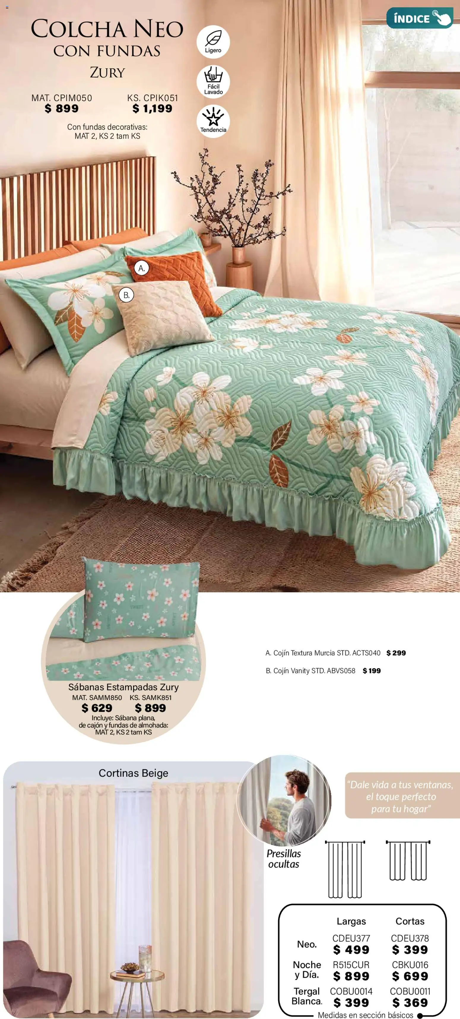 Nuevas ofertas de Colchas Concord válidas en toda la República Mexicana desde el 01.11.2025. ¡Encuentra las mejores ofertas en Colchas Concord Buen Fin! | Página: 79 | Productos: Almohada, Sabanas, Cortinas