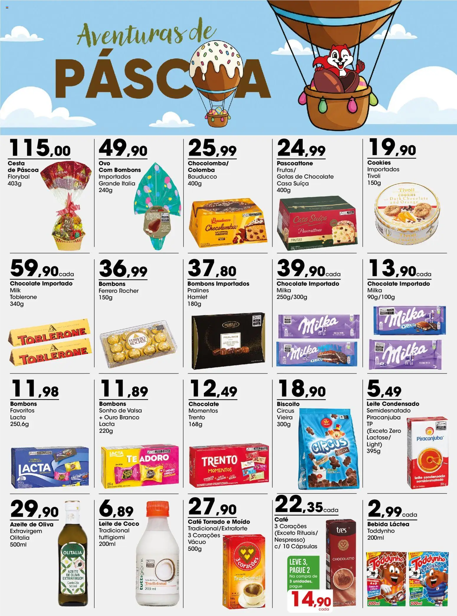 Zaffari Folheto - válido de 30.03.2026 | Página: 1 | Produtos: Leite, Cálcio, Ferrero Rocher, Leite condensado