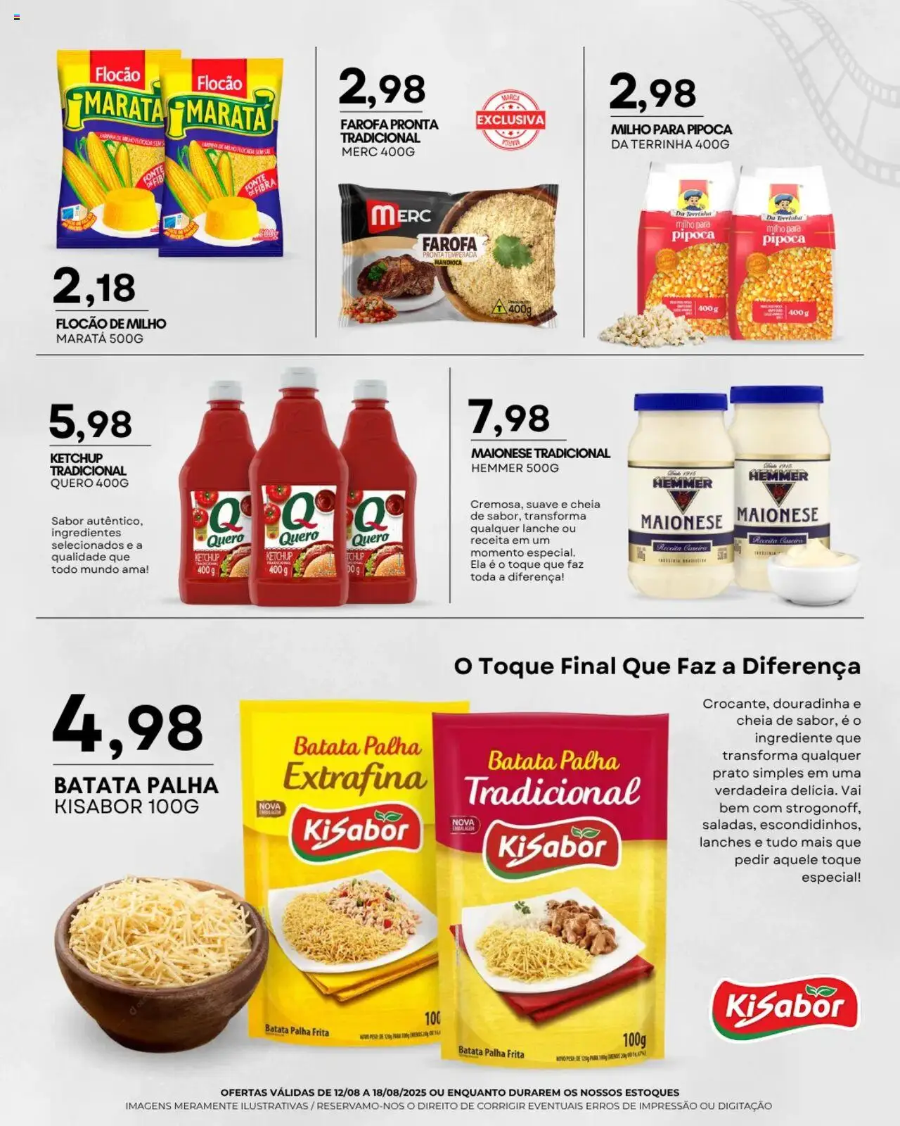 Mercadão Atacadista Folheto - válido de 12.08.2025 | Página: 5 | Produtos: Mandioca, Ketchup, Batata palha, Maionese
