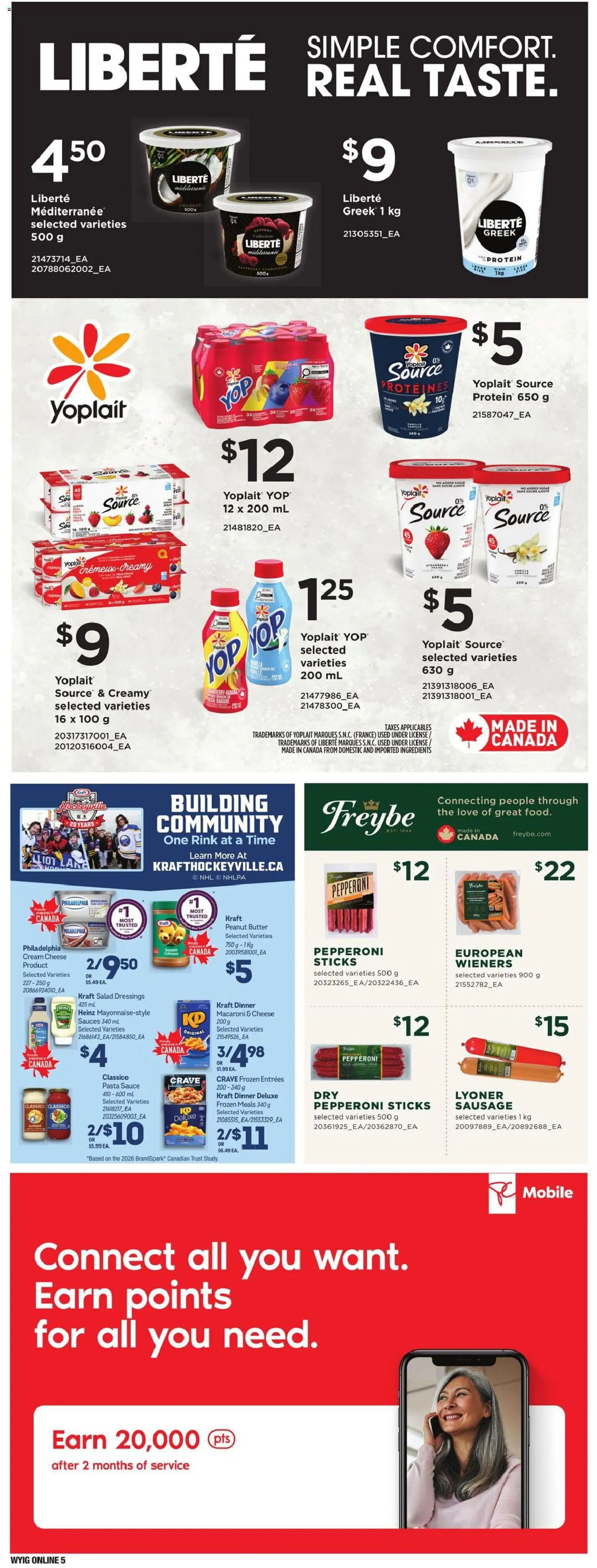 Loblaws flyer valid from 19.02.2026 | Page: 14 | Products: Pasta, Cream, Butter, Cheese
