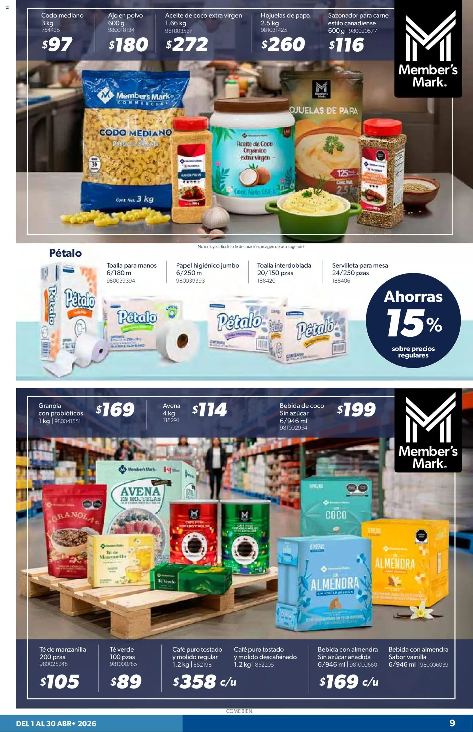Nuevas ofertas de Sam's Club válidas en toda la República Mexicana desde el 01.04.2026. ¡Encuentra las mejores ofertas en Sam's Club catálogo! | Página: 9