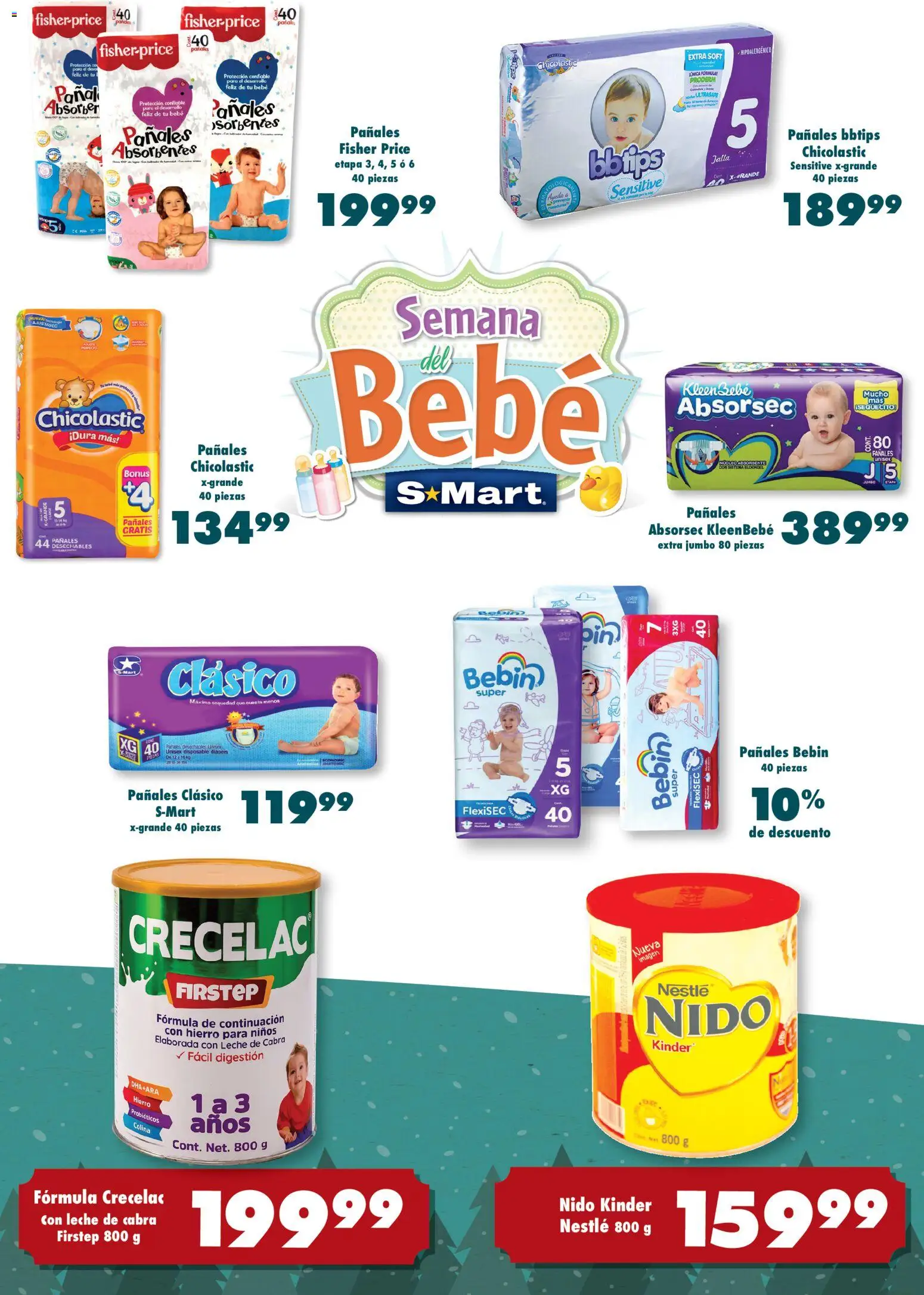 Nuevas ofertas de S-Mart válidas en toda la República Mexicana desde el 11.11.2025. ¡Encuentra las mejores ofertas en S-Mart folleto Ofertas de Feria Matamoros! | Página: 5 | Productos: Leche, Pañales
