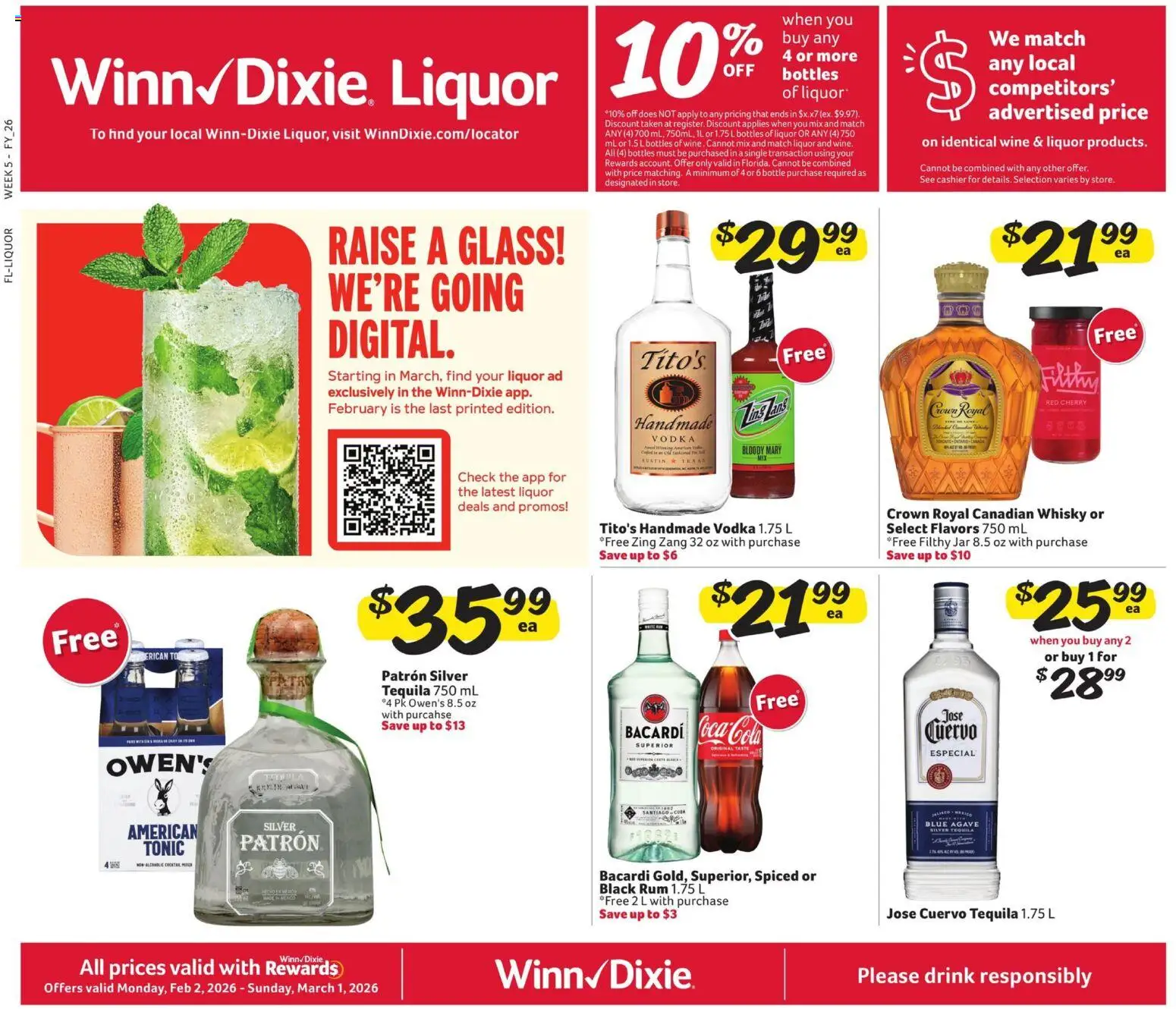 Winn Dixie Alcohol Flyer - valid from 02.02.2026 | Page: 2