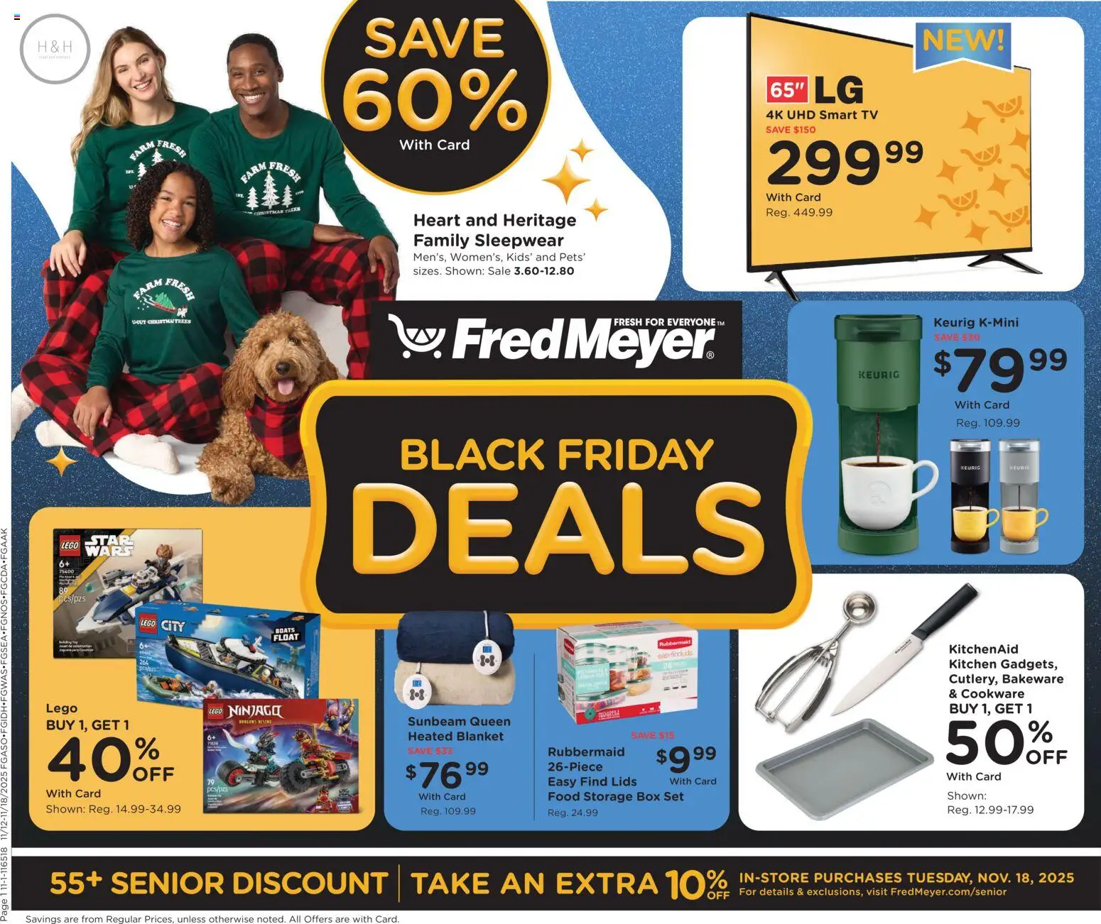 Fred Meyer Black Friday Deals - valid from 12.11.2025 | Page: 1 | Products: Blanket, Box, Tv
