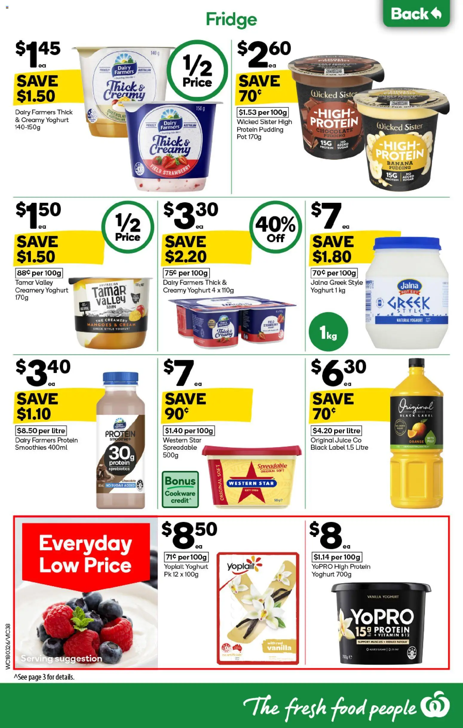 Woolworths catalogue - valid from 18.03.2026 | Page: 38 | Products: Pot, Dairy, Yoghurt, Juice