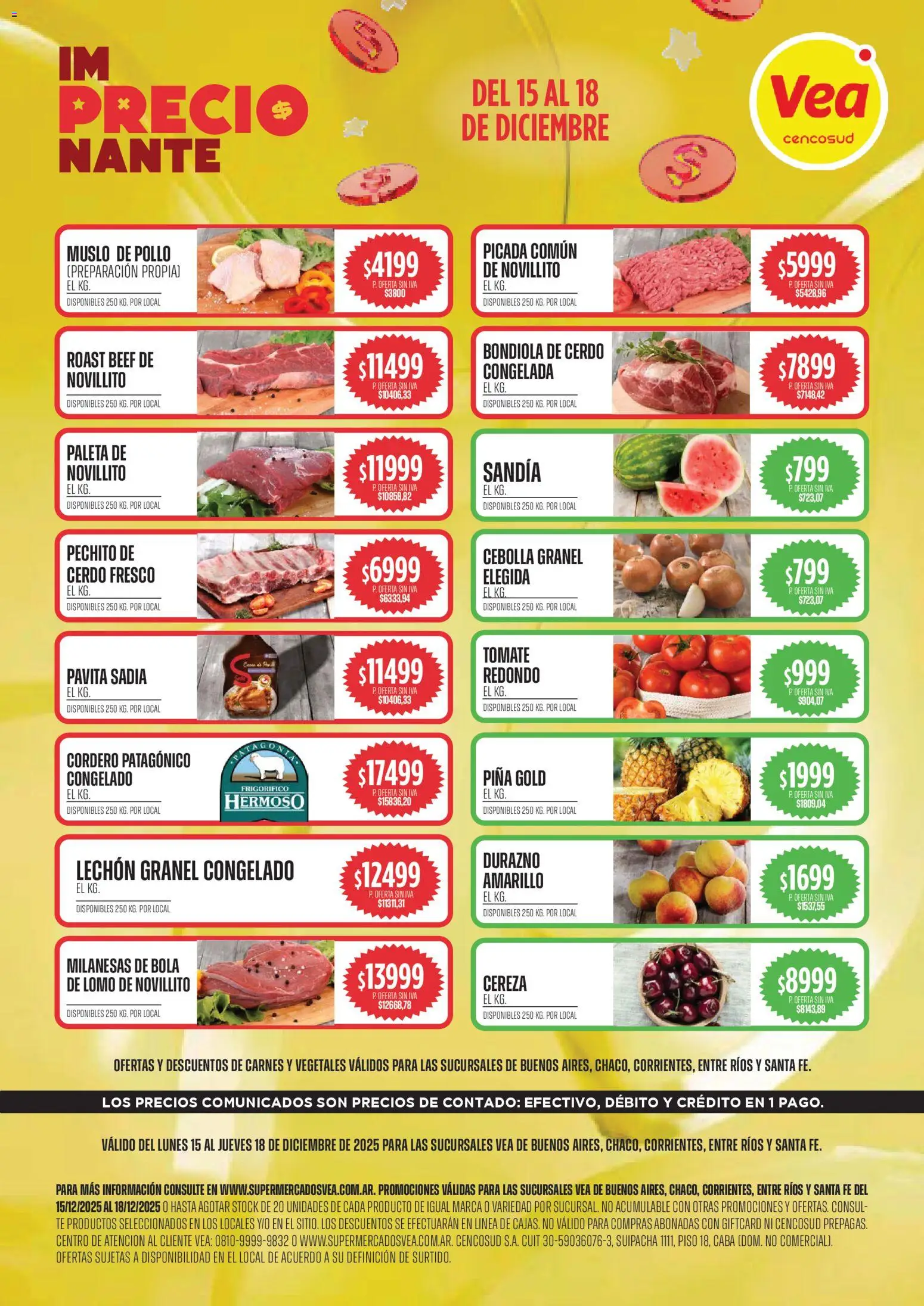 Vea ofertas │ válido desde el 15.12.2025 | Página: 1 | Productos: Cebolla, Sandía, Cerdo, Té