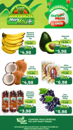 Mart Minas - Ofertas Hortifruti - Pré-Visualização do folheto da loja Mart Minas, válido de 17.09.2025