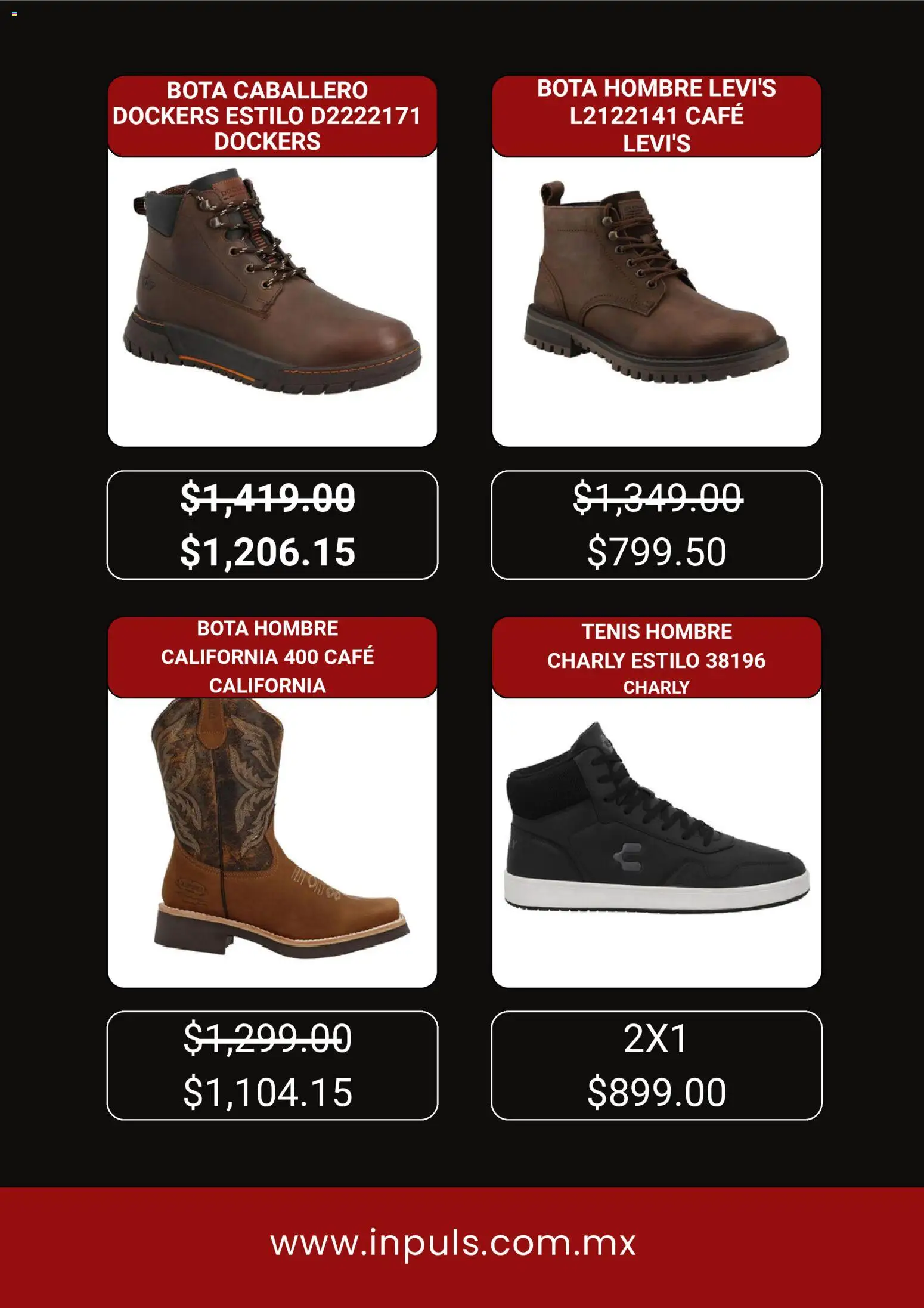 Nuevas ofertas de Impuls válidas en toda la República Mexicana desde el 01.12.2025. ¡Encuentra las mejores ofertas en Impuls Cyber Weekend! | Página: 4 | Productos: Tenis, Café