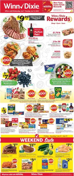 Preview of Winn Dixie weekly ads valid from 07.01.2026