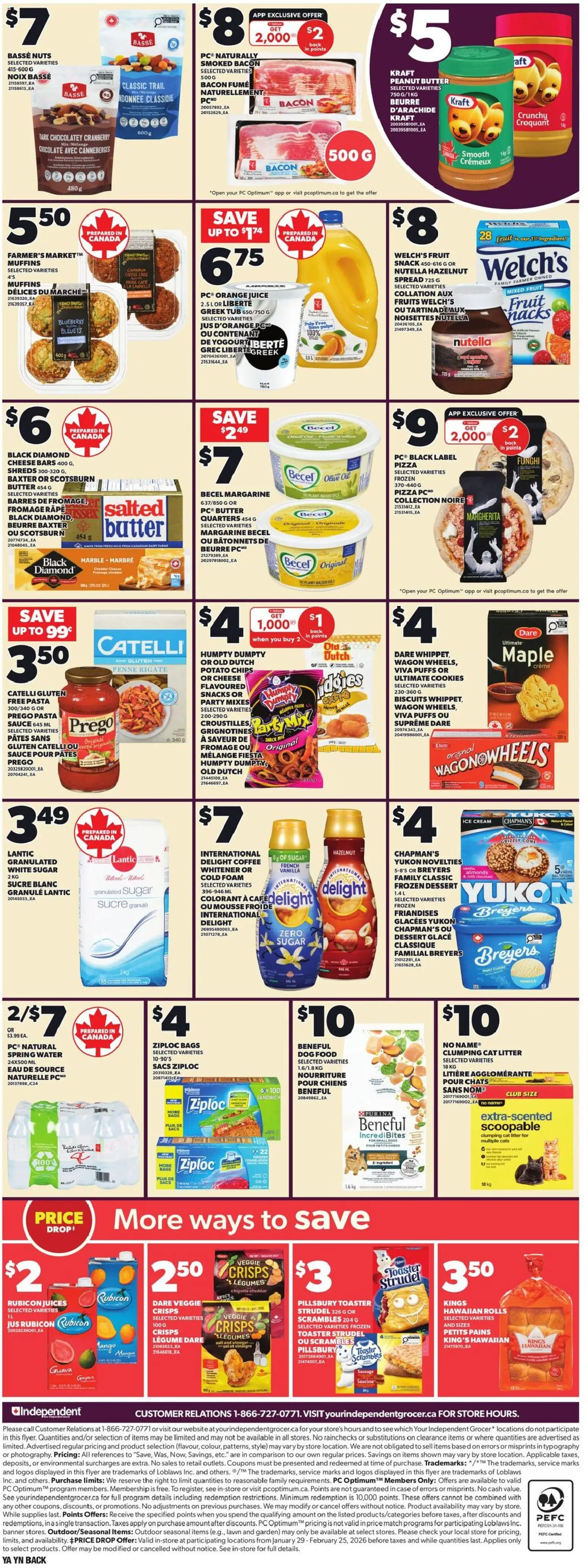 Independent Grocer flyer valid from 12.02.2026 | Page: 2 | Products: PC, Case, Cheese, Chocolate
